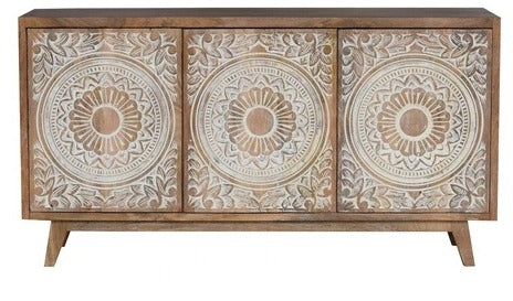 Criss Hand Carved Sideboard