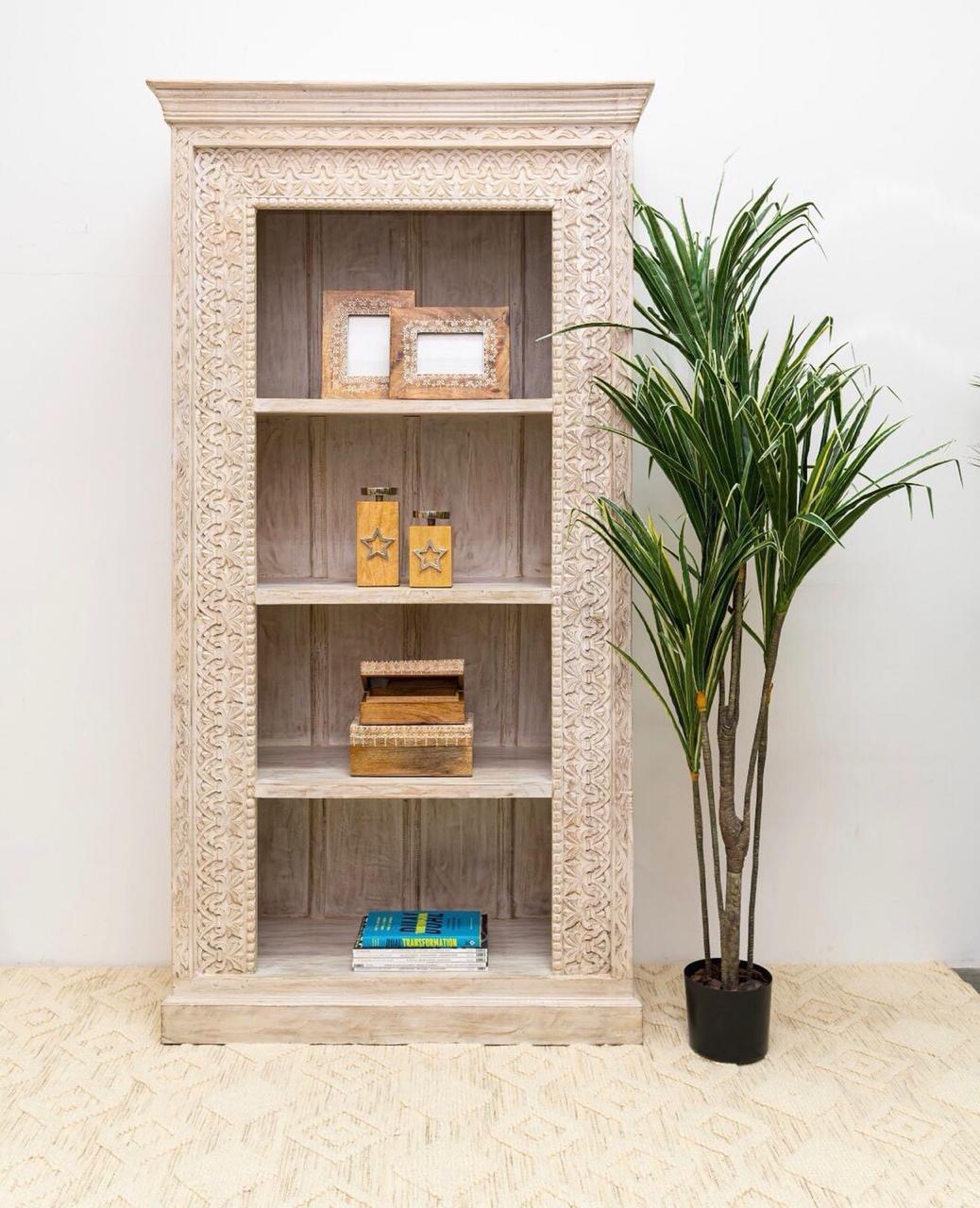 Riley Carved Bookshelf
