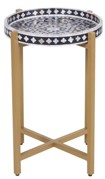 Lavie Mother of Pearl Inlay Side Table