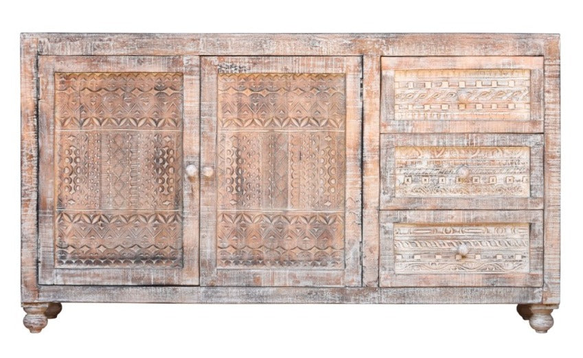 Euan Carved Wooden Buffet