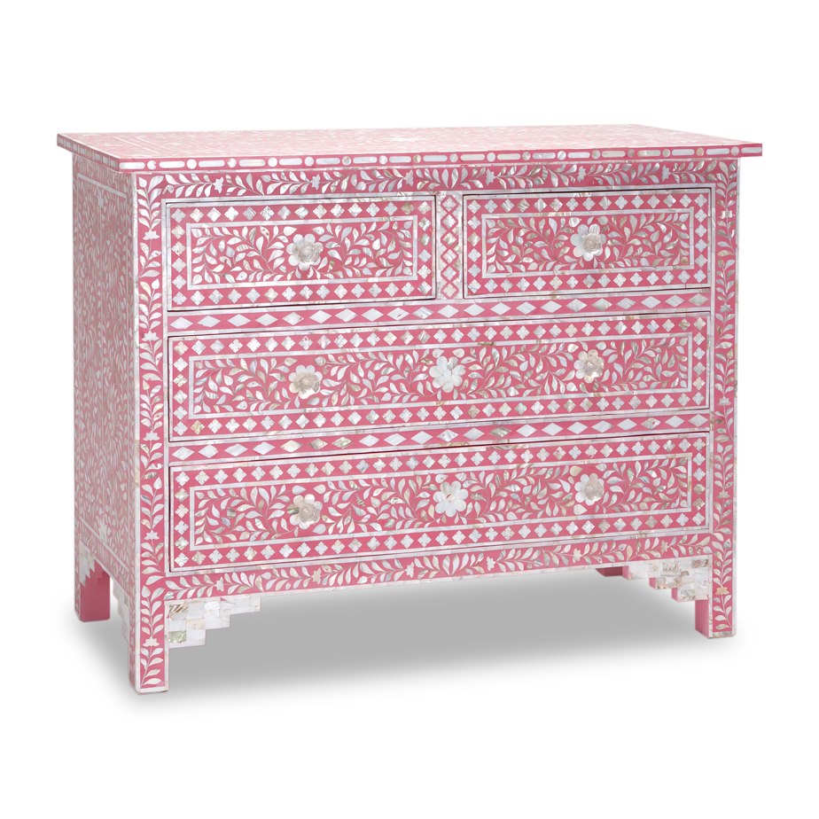 Bella Mother of Pearl Inlay Chest of Drawer