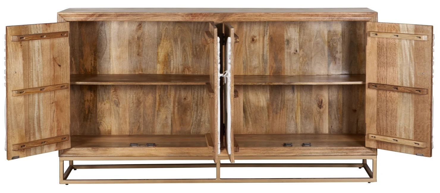 Leona Hand Card Wooden Sideboard