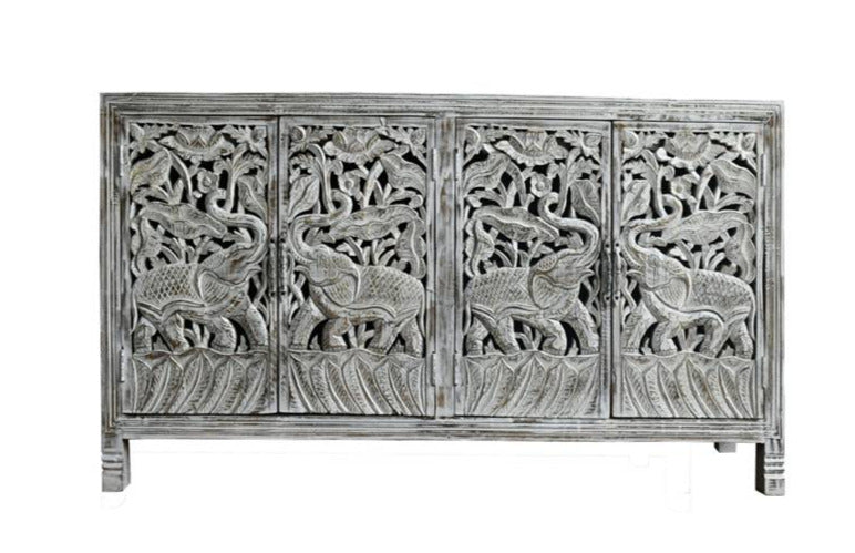 Taylor Hand Carved Wooden Sideboard