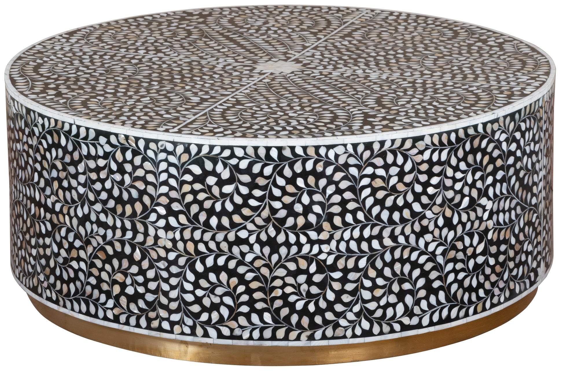Brain Mother of Pearl Inlay Coffee Table