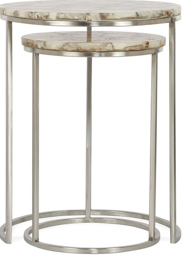 Lynda Natural Agate Nesting Tables