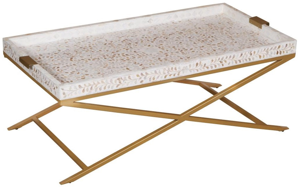 Andy Mother of Pearl Inlay Coffee Table