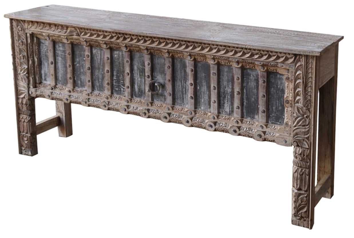 Chiranjeev Wooden Hand Carved Console Table