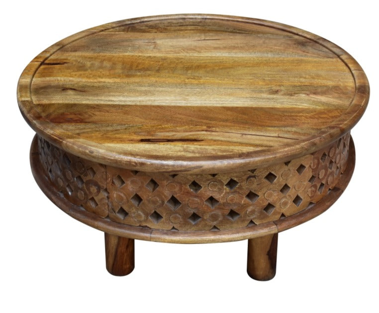Rocco Carved Wooden Coffee Table