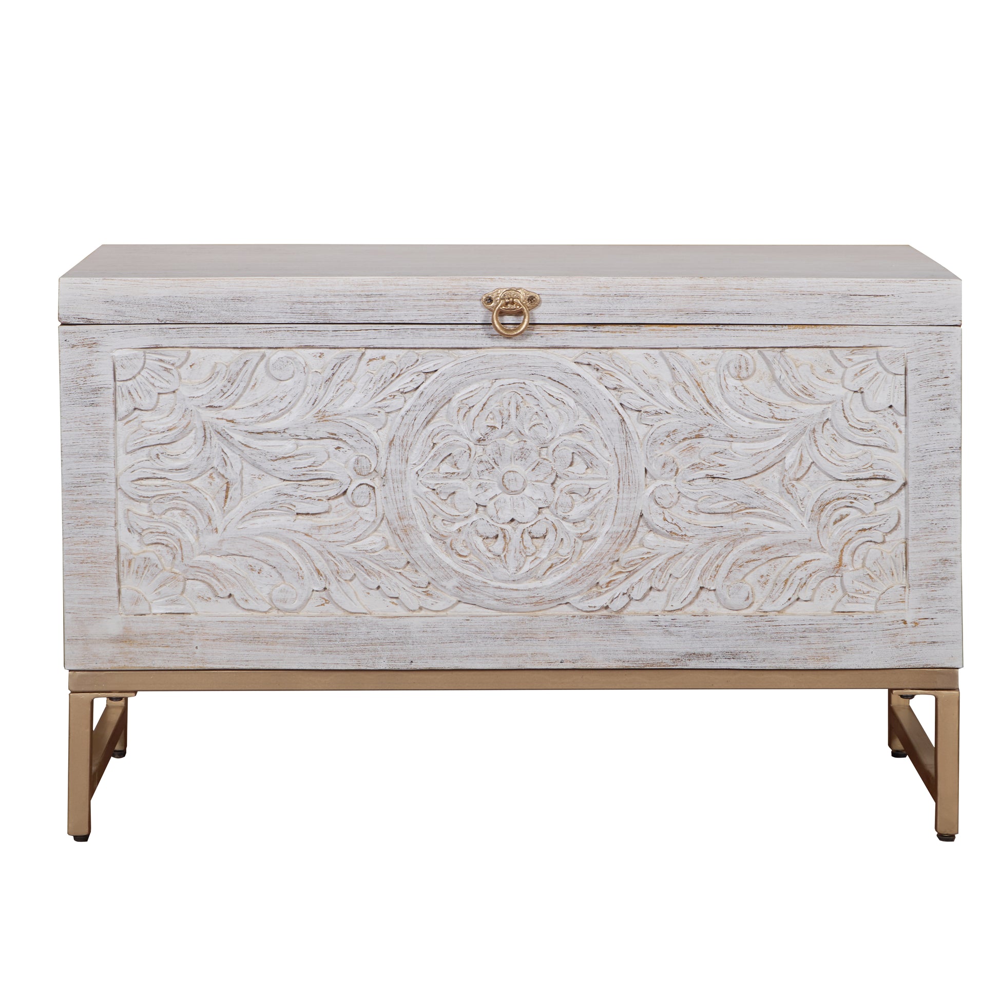 Yana Carved Storage Trunk