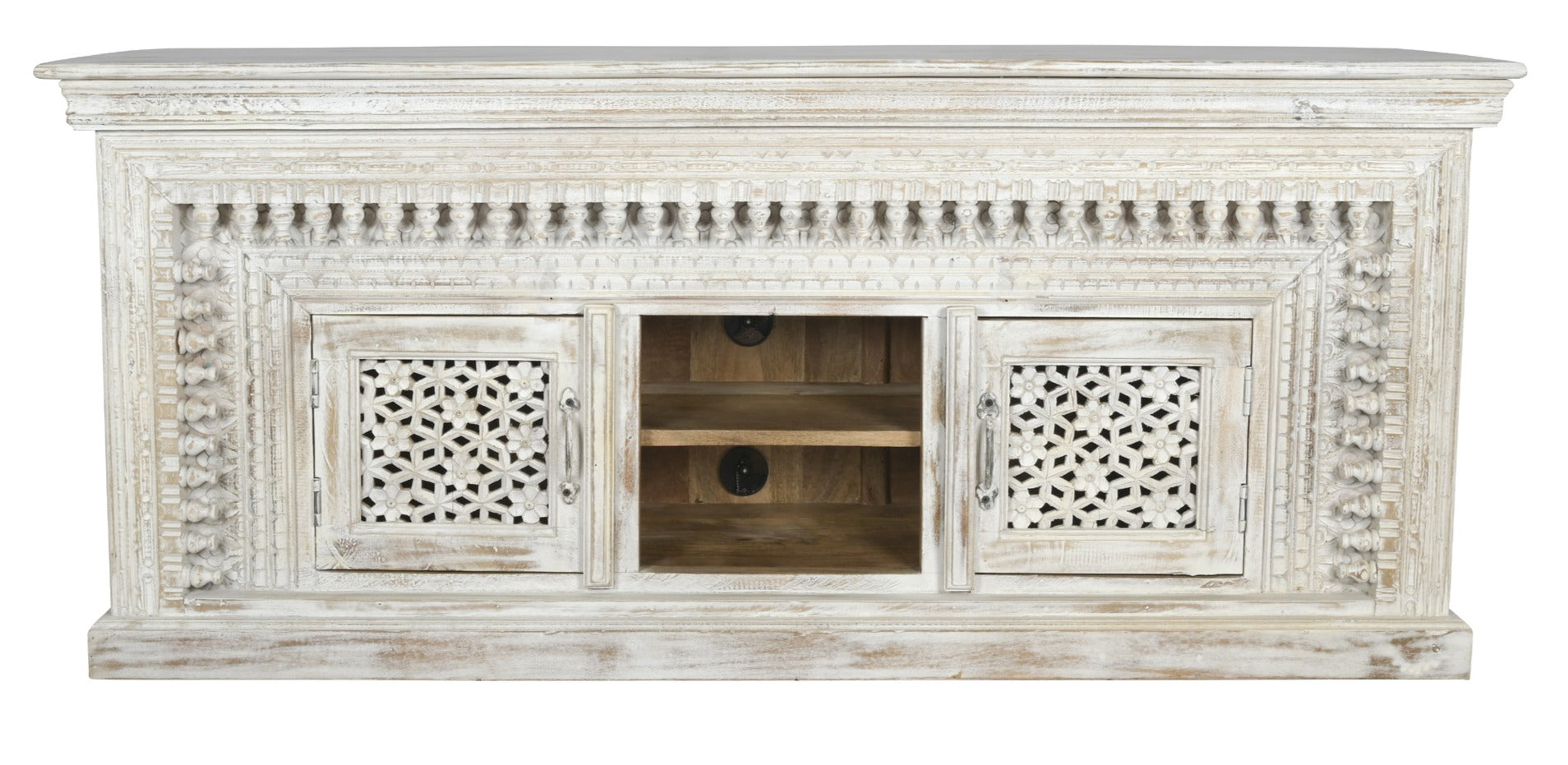 Levine Hand Carved Wooden TV Cabinet