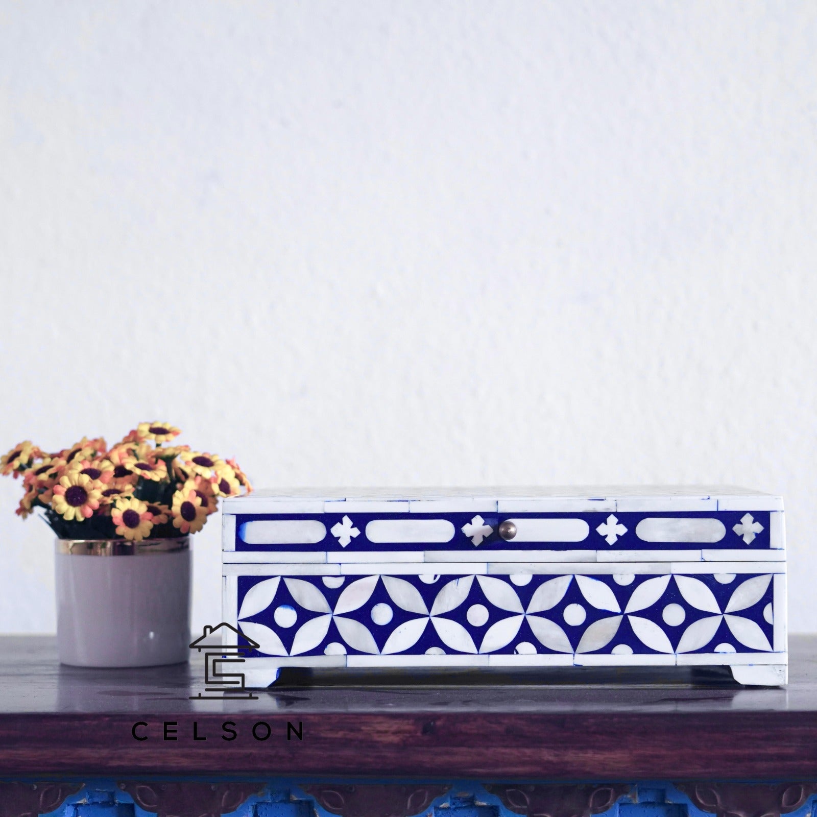 Kelly Bone Inlay Jewelry Box