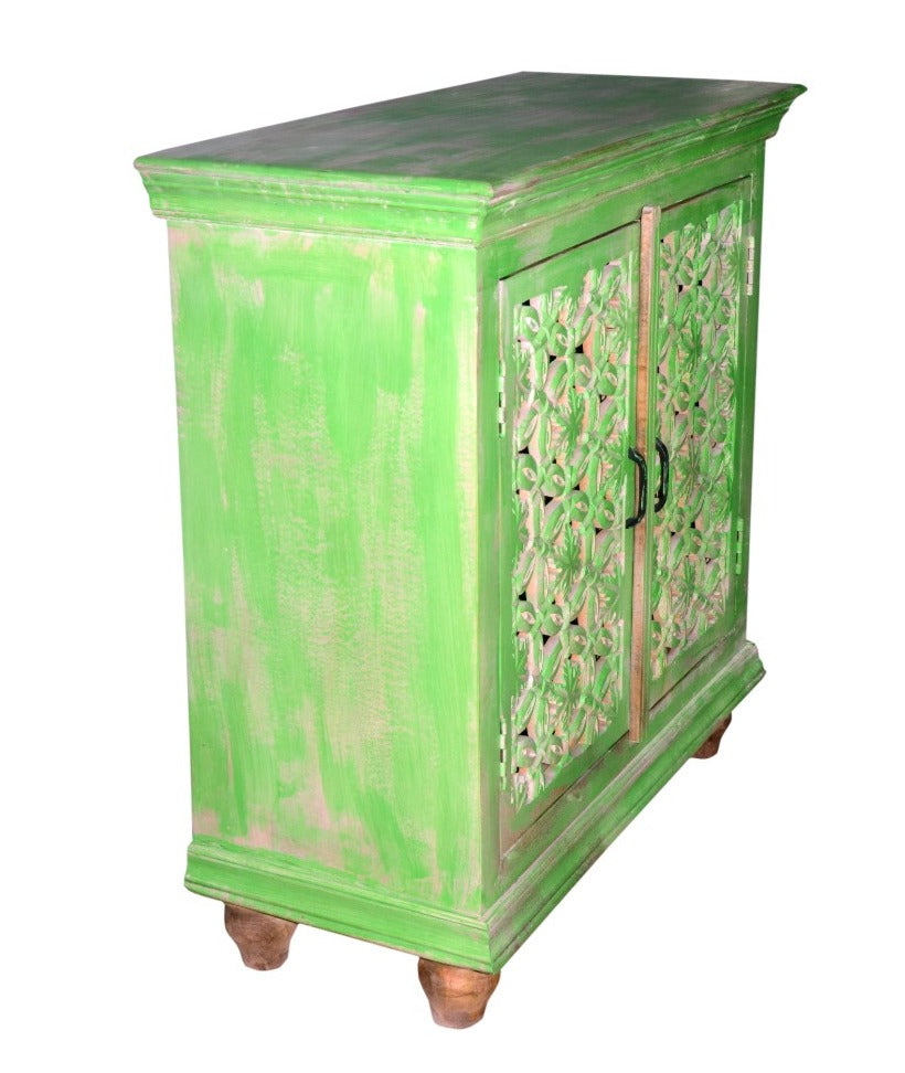 Camera Carved Wooden Cabinet