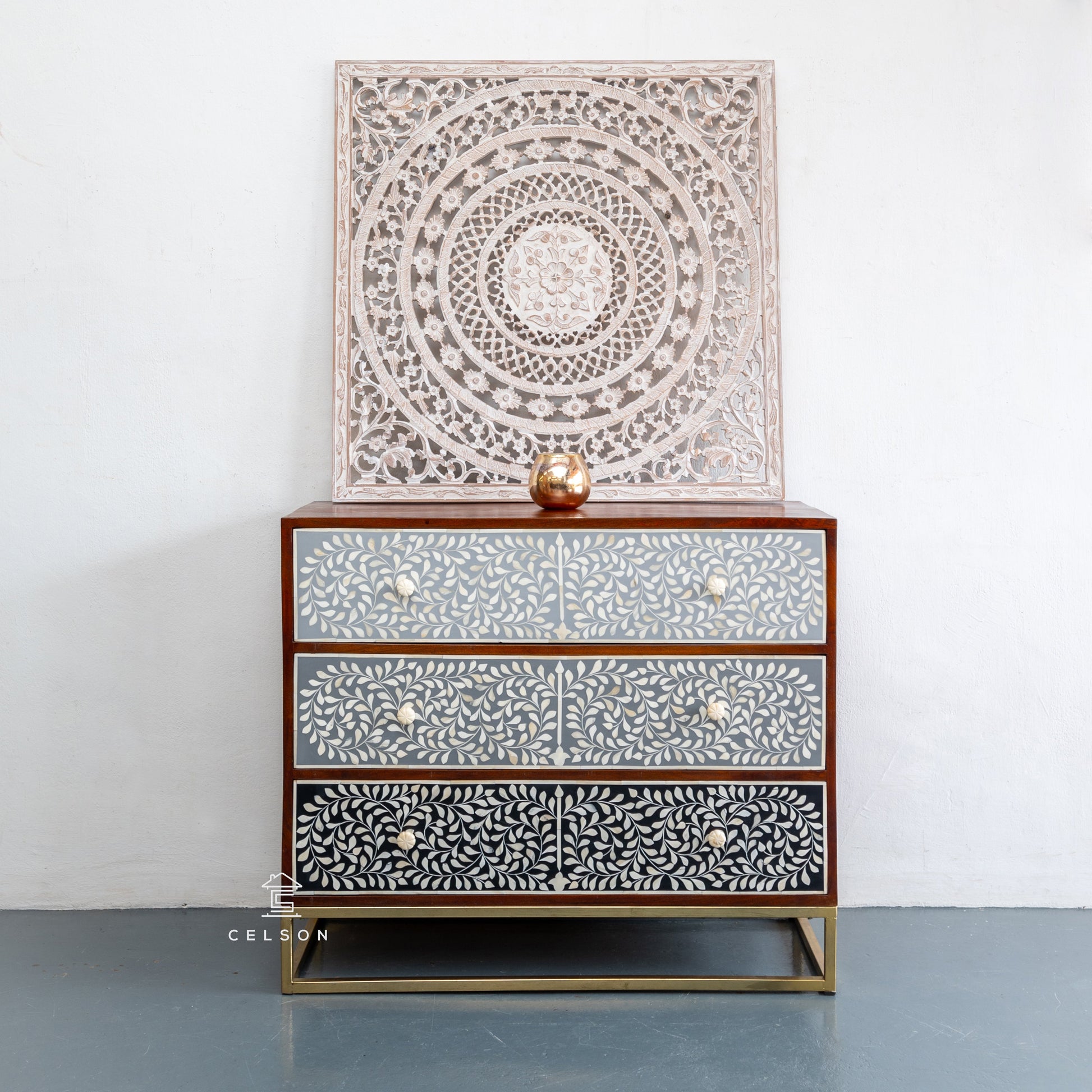 Simona Bone Inlay Chest of Drawer