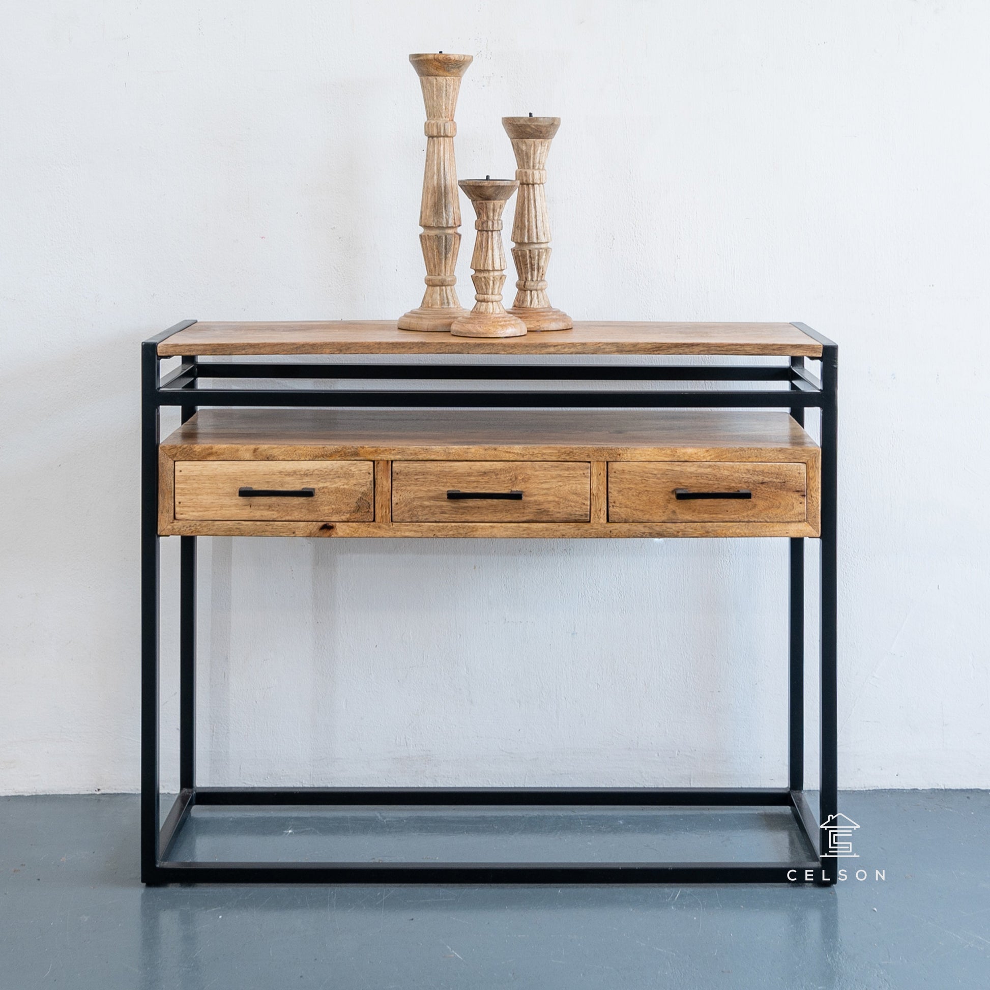 Shivi Carved Wooden Console Table