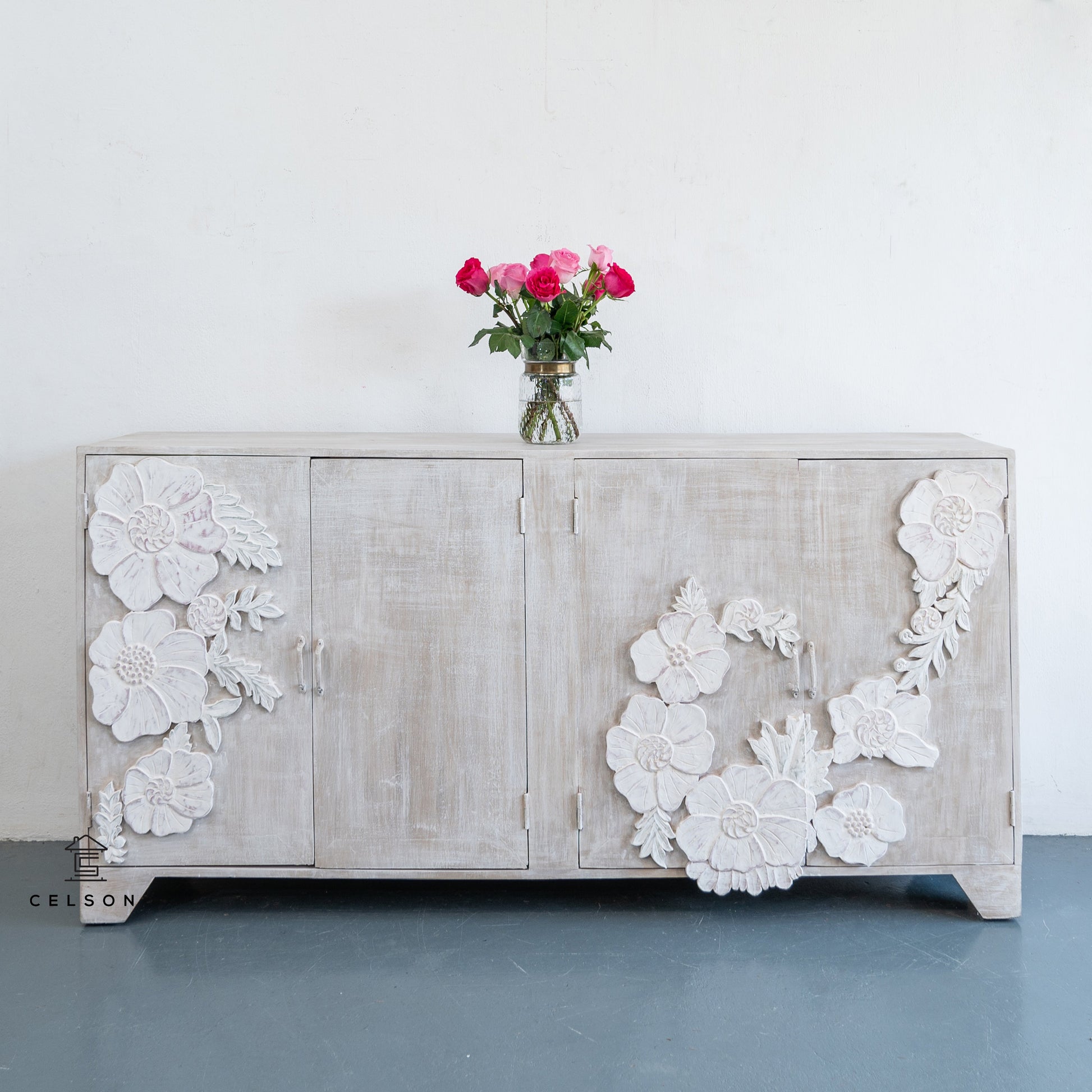 Fionna Hand Carved Side Board