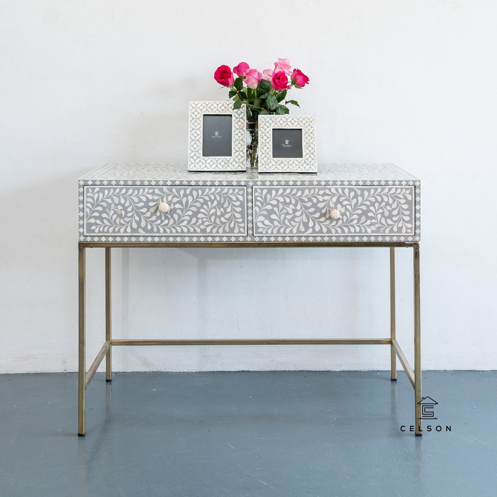 Evie Bone Inlay Console Table