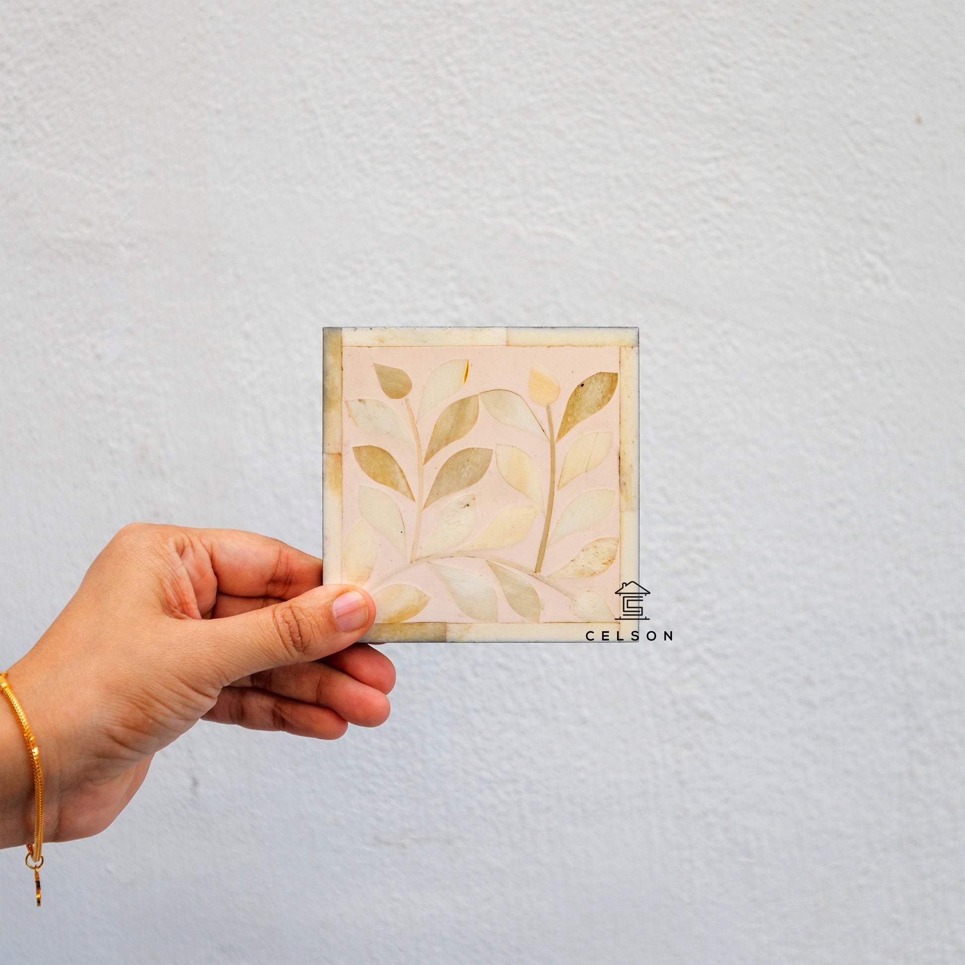 Deena Bone Inlay Coaster