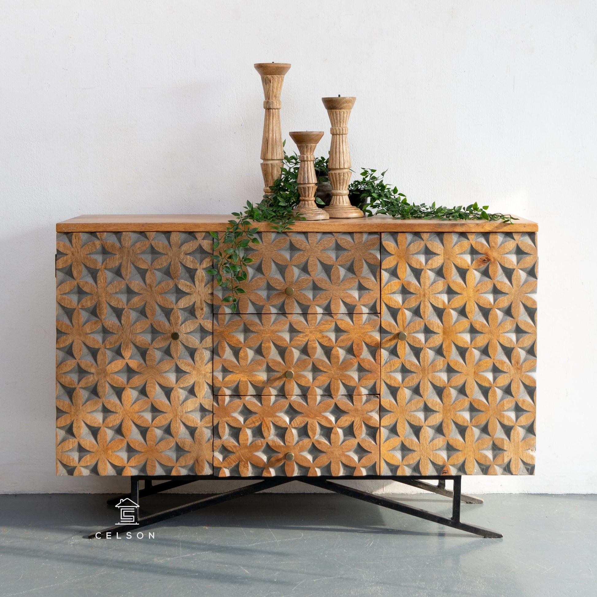 Jason Hand Carved Side Board