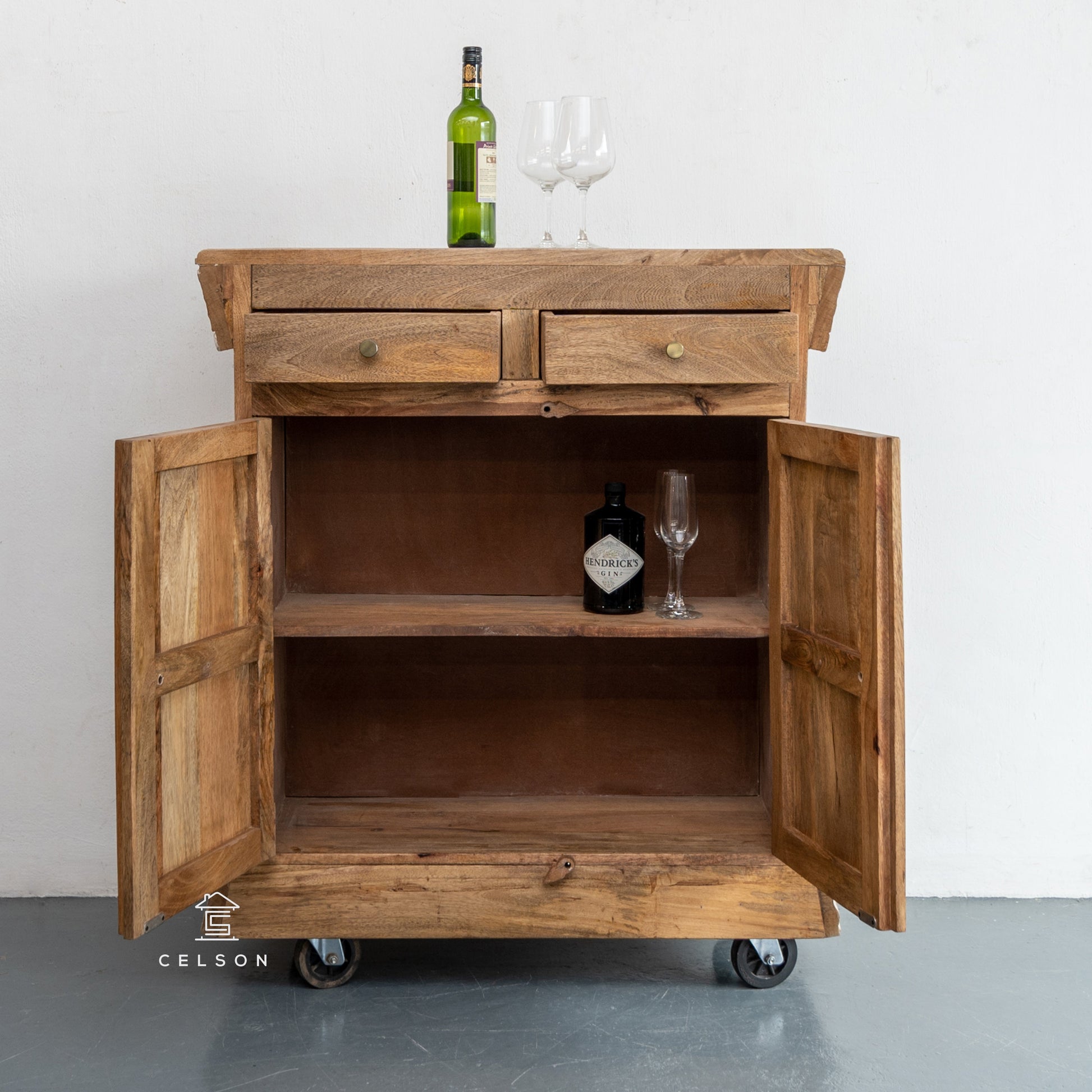 David Wooden Bar Cabinet