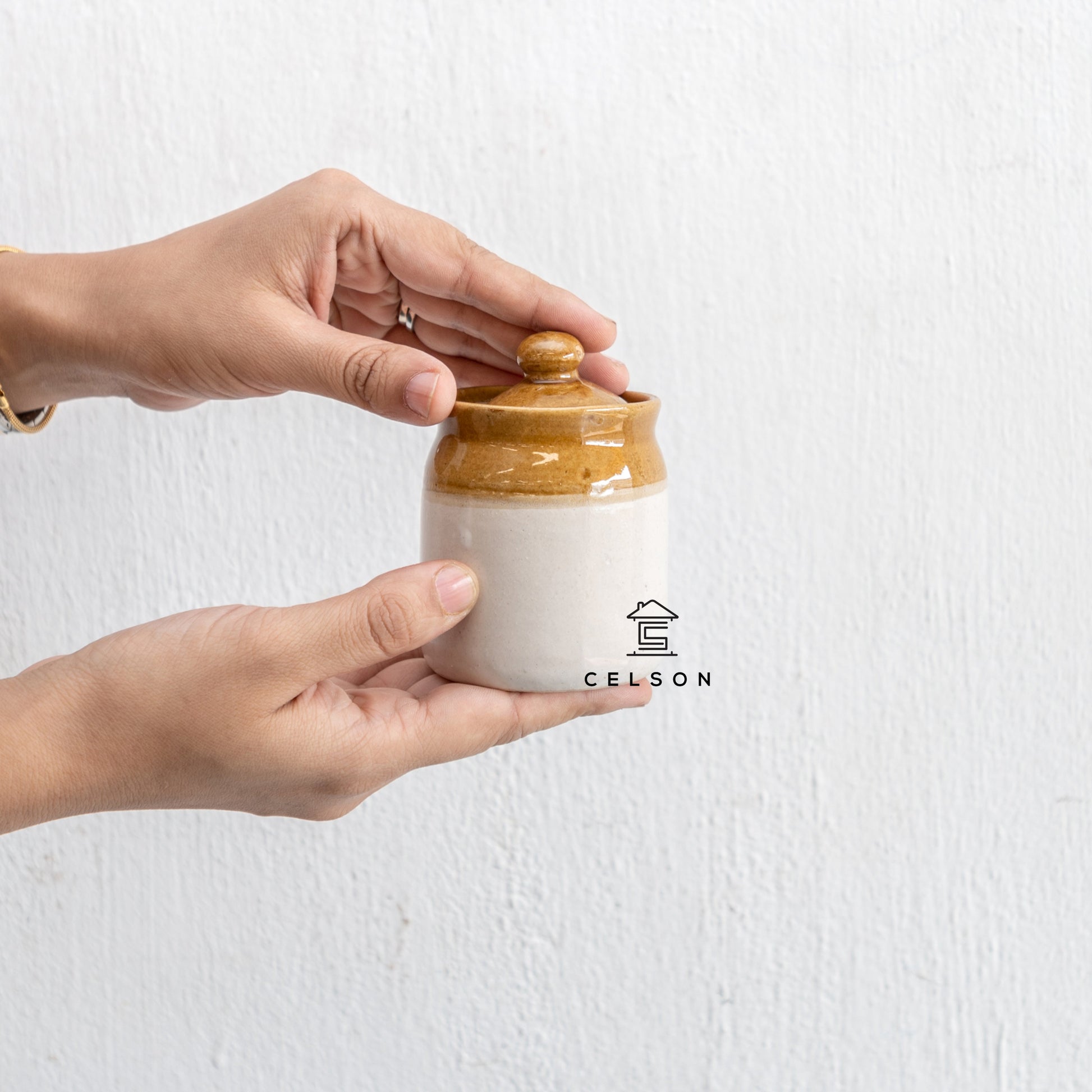 Sandy Ceramic Pickle Jar