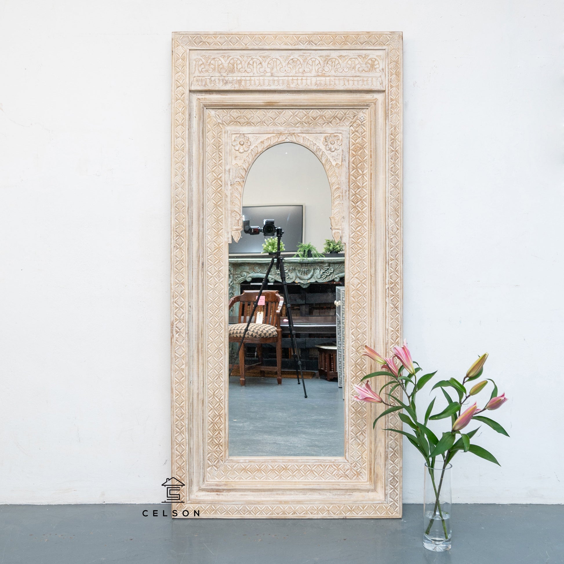 Sami Hand Carved Window Mirror
