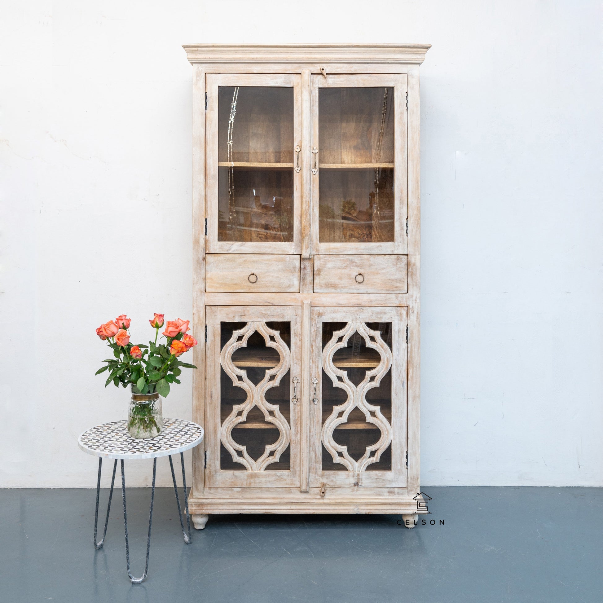 Rolo Carved Bookcase