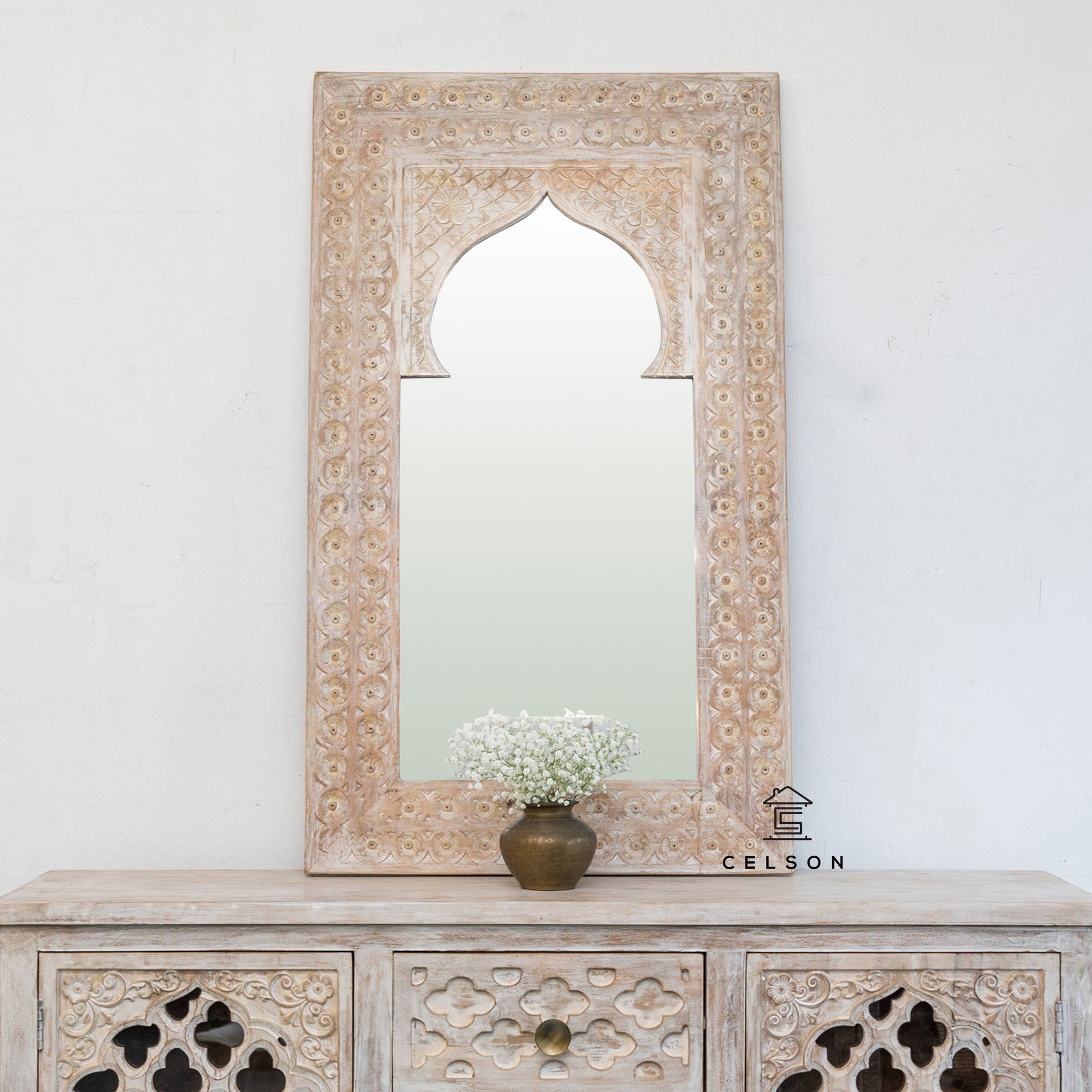 Steve Hand Carved Mirror