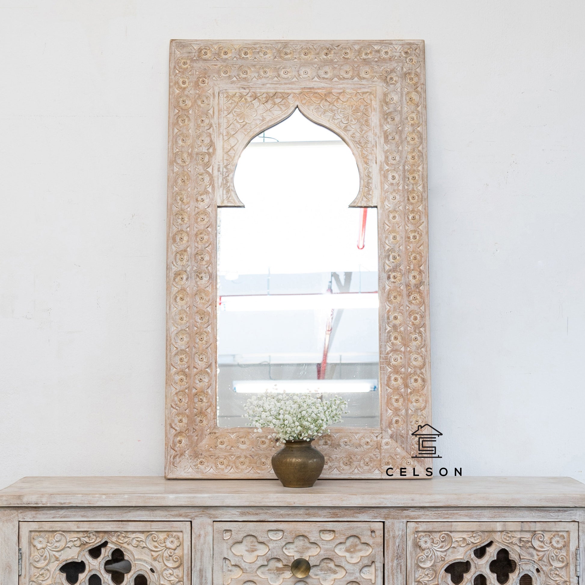 Steve Hand Carved Mirror