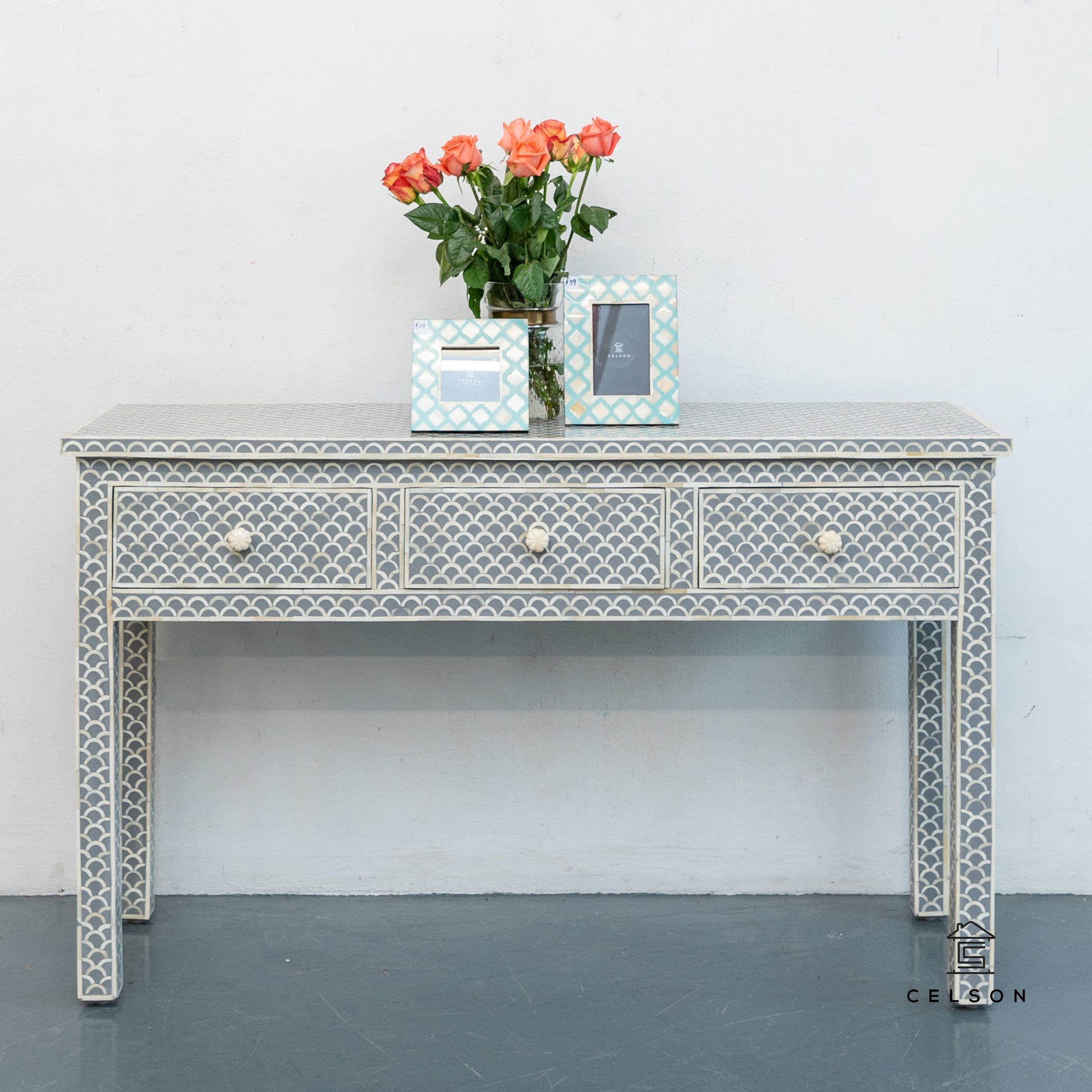 Sebba Bone Inlay Console Table