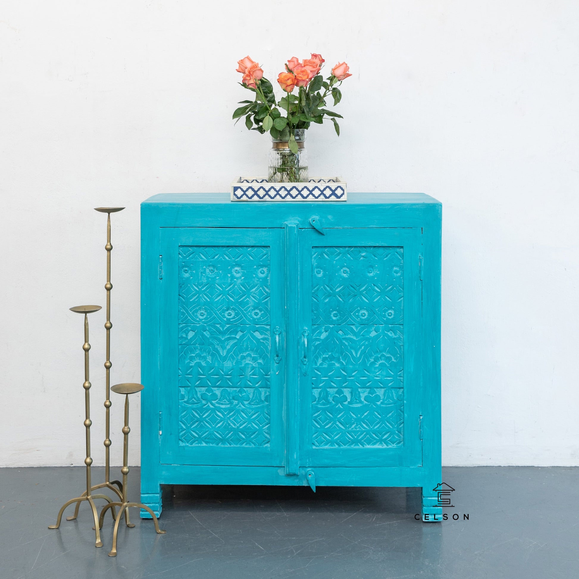 Nell Carved Wooden Chest