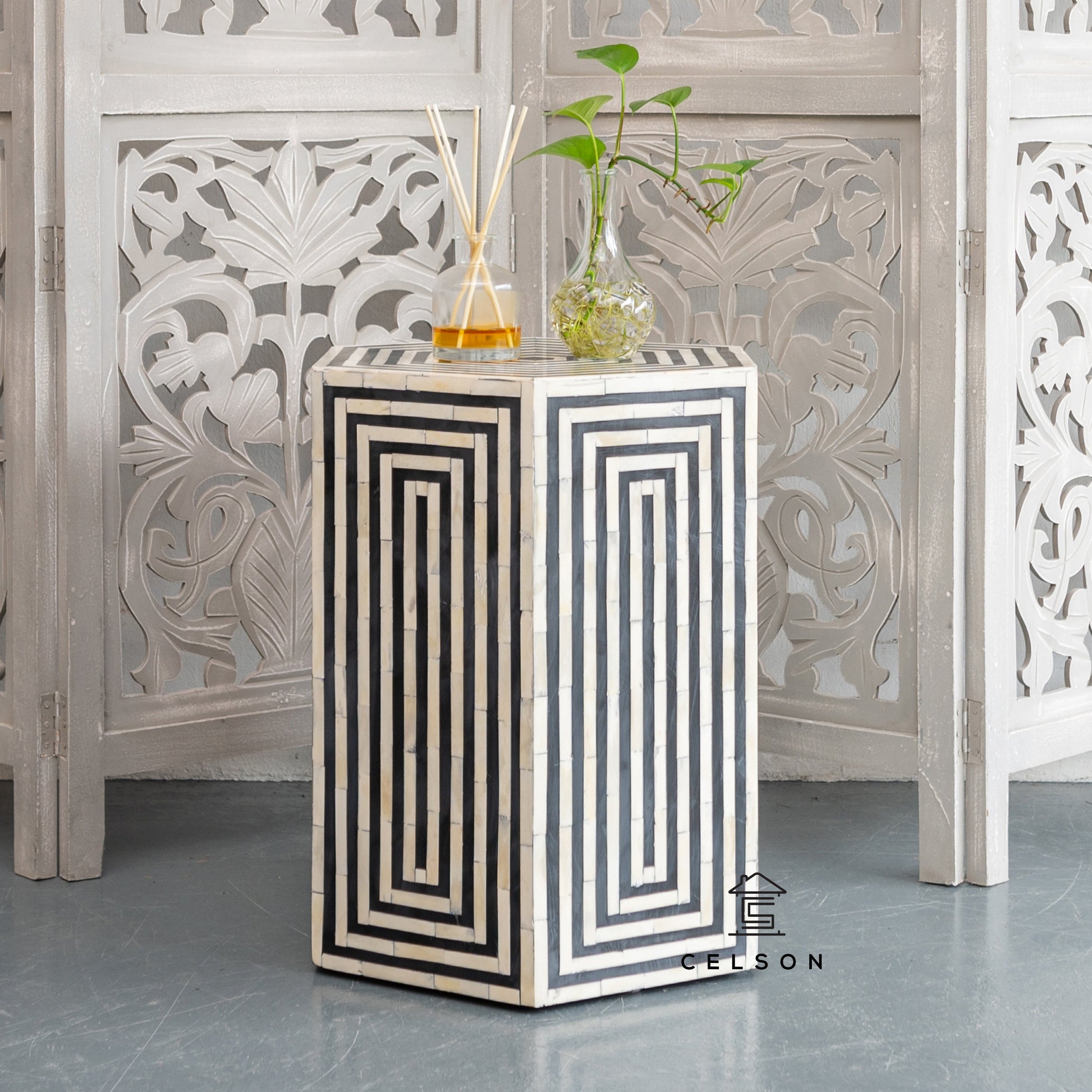 Kathy Bone Inlay Stool