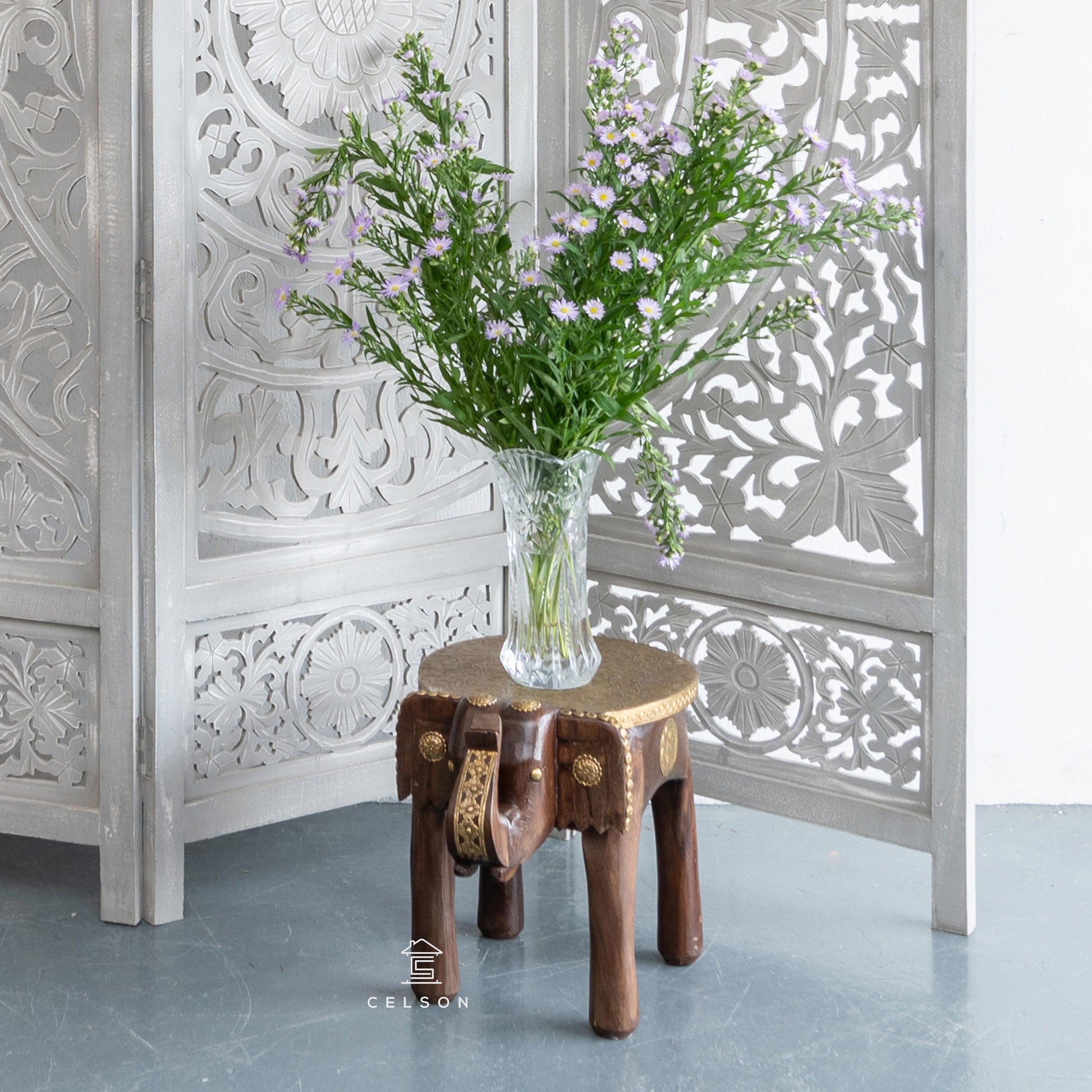 Eva Wooden Elephant Side Table