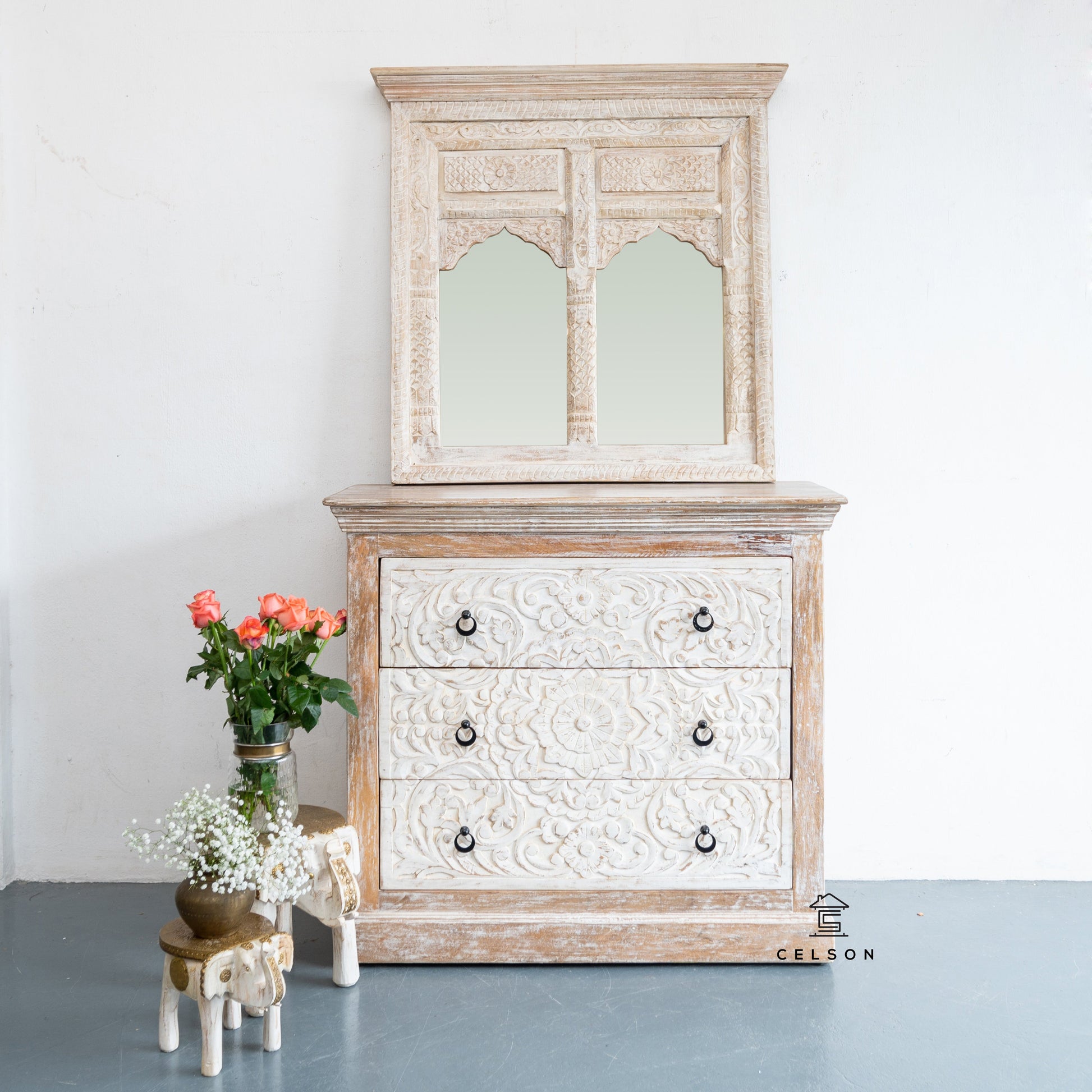 Aayan Hand Carved Mirror