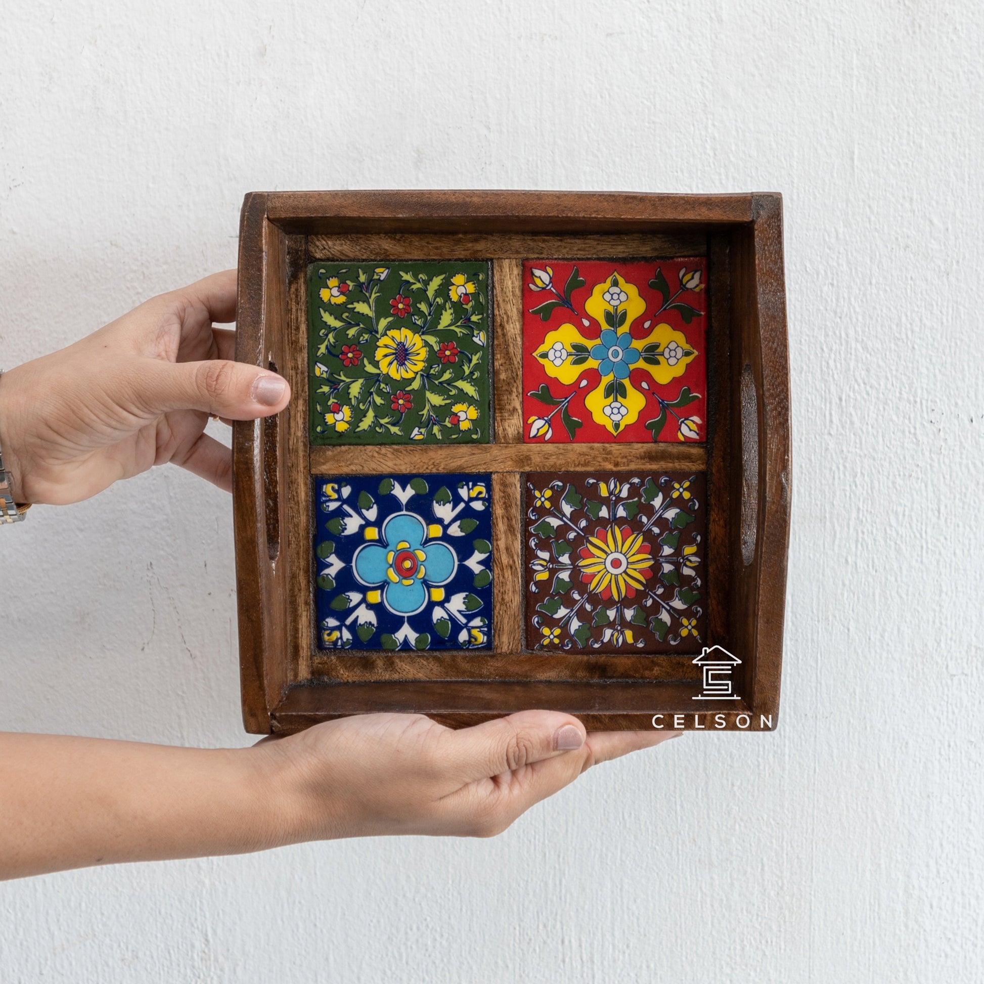 Kelly Wooden Tile Tray