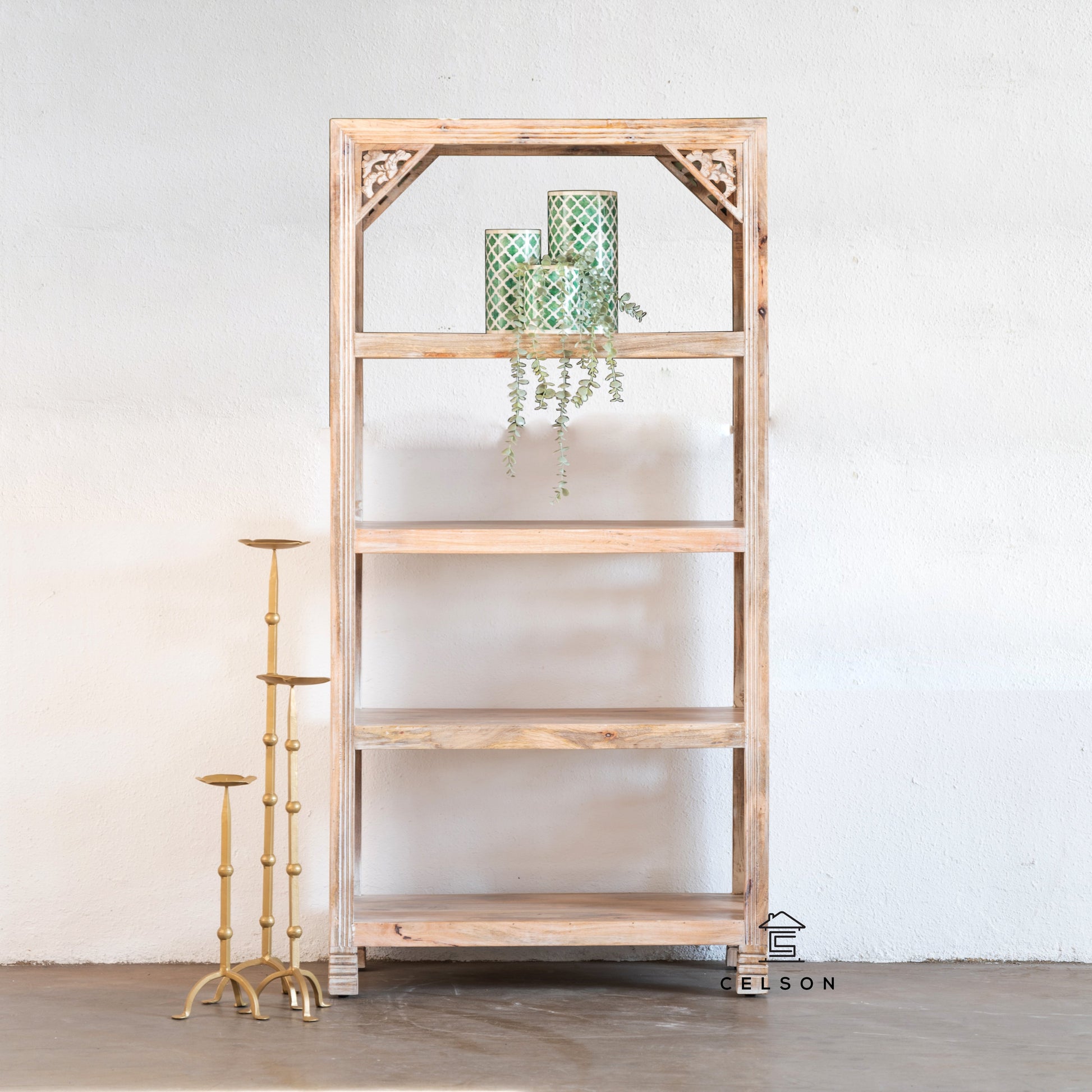 Petros Hand Carved Bookshelf