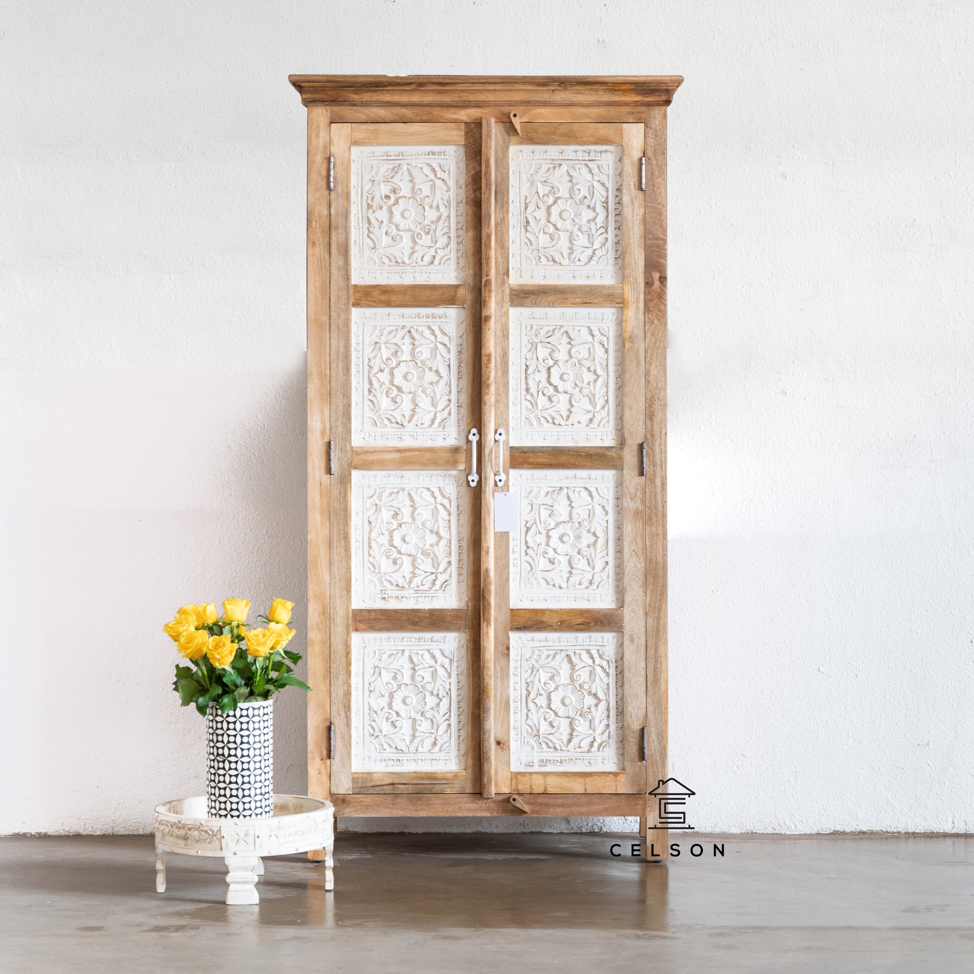 Keira Hand Carved Almirah