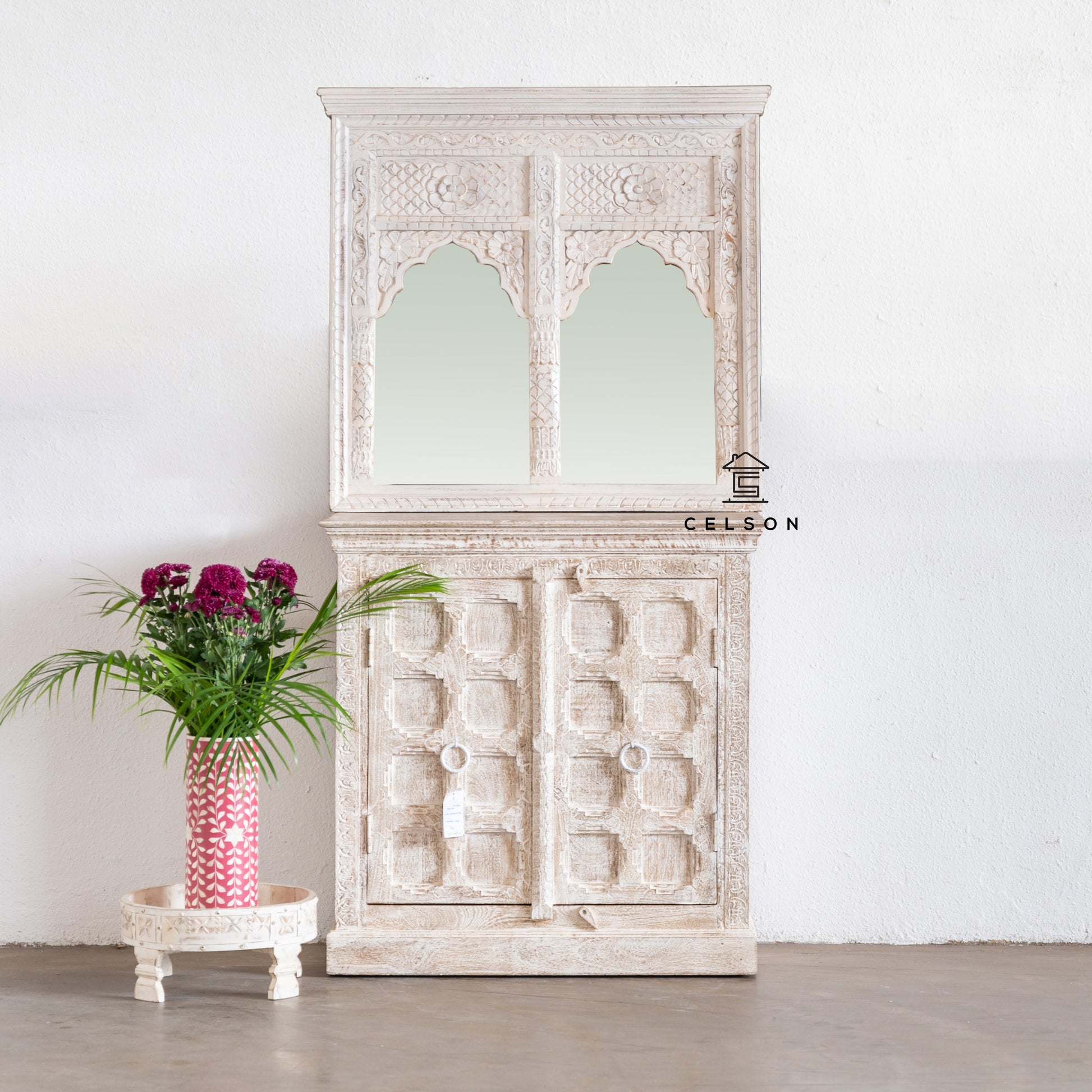 Sandra Carved Wooden Cabinet