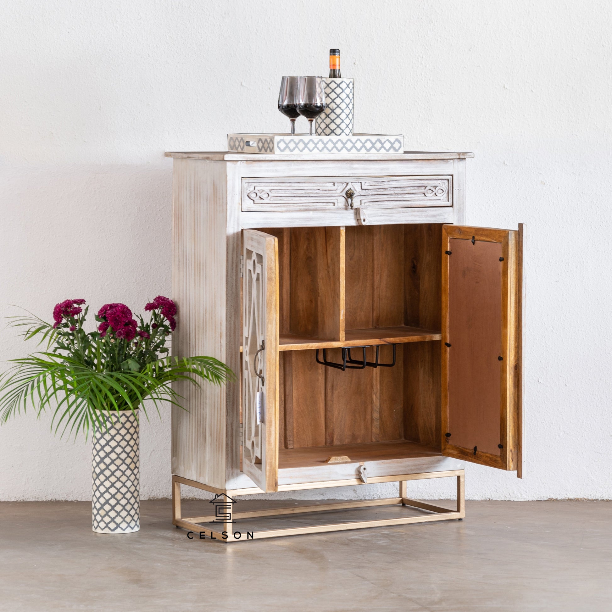 Riva Wooden Bar Cabinet
