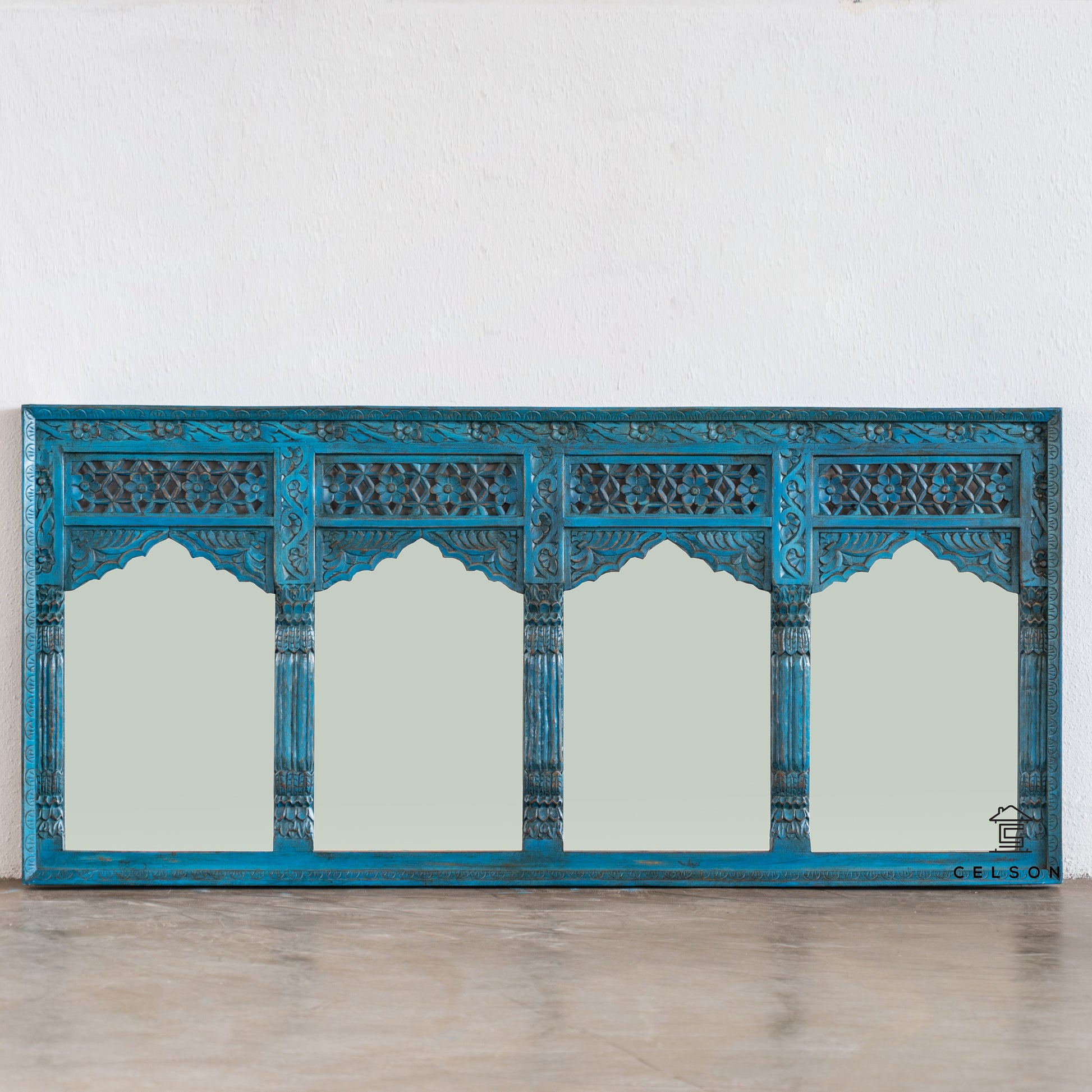 Patrick Hand Carved Wooden Mirror