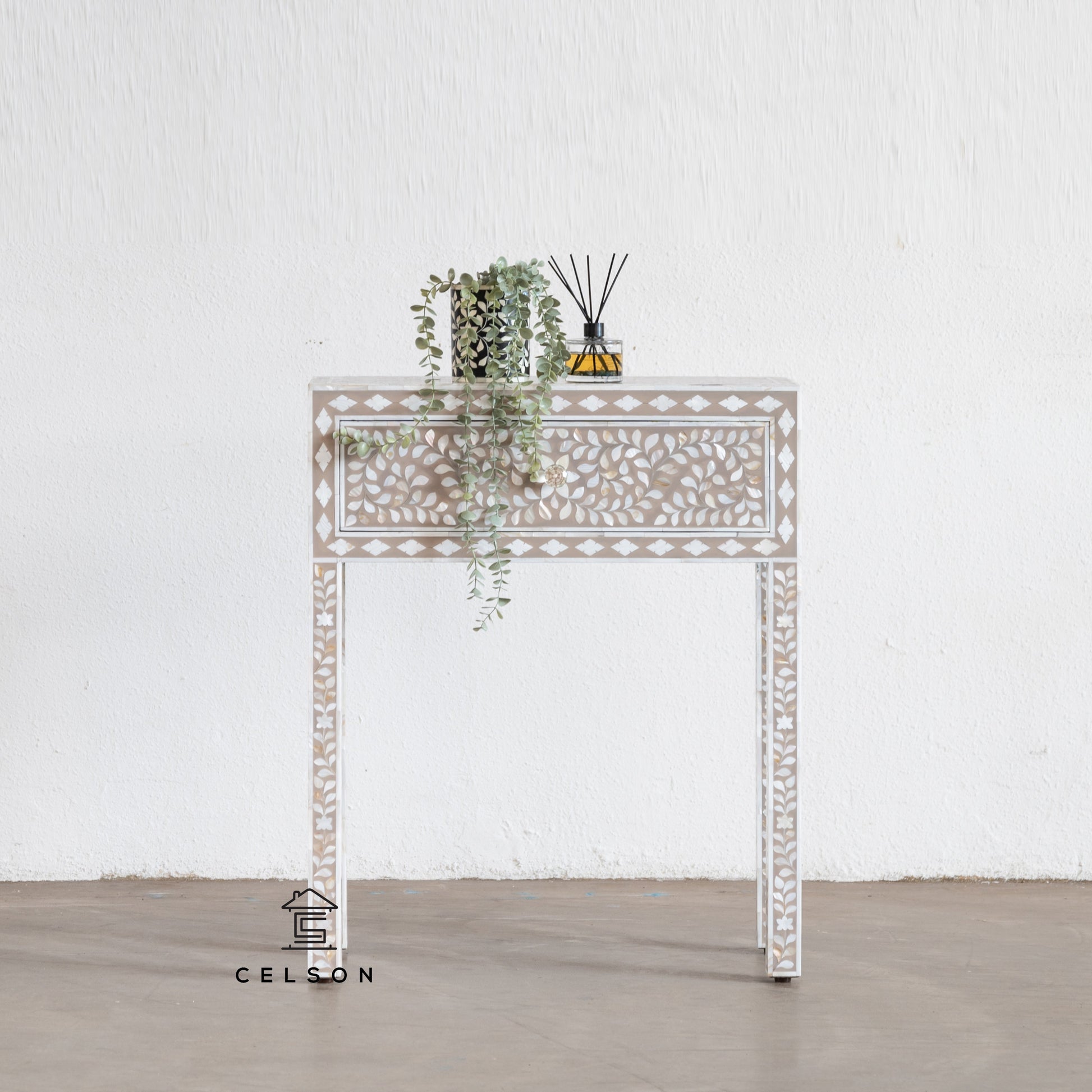 Elle Mother of Pearl Inlay Console Table