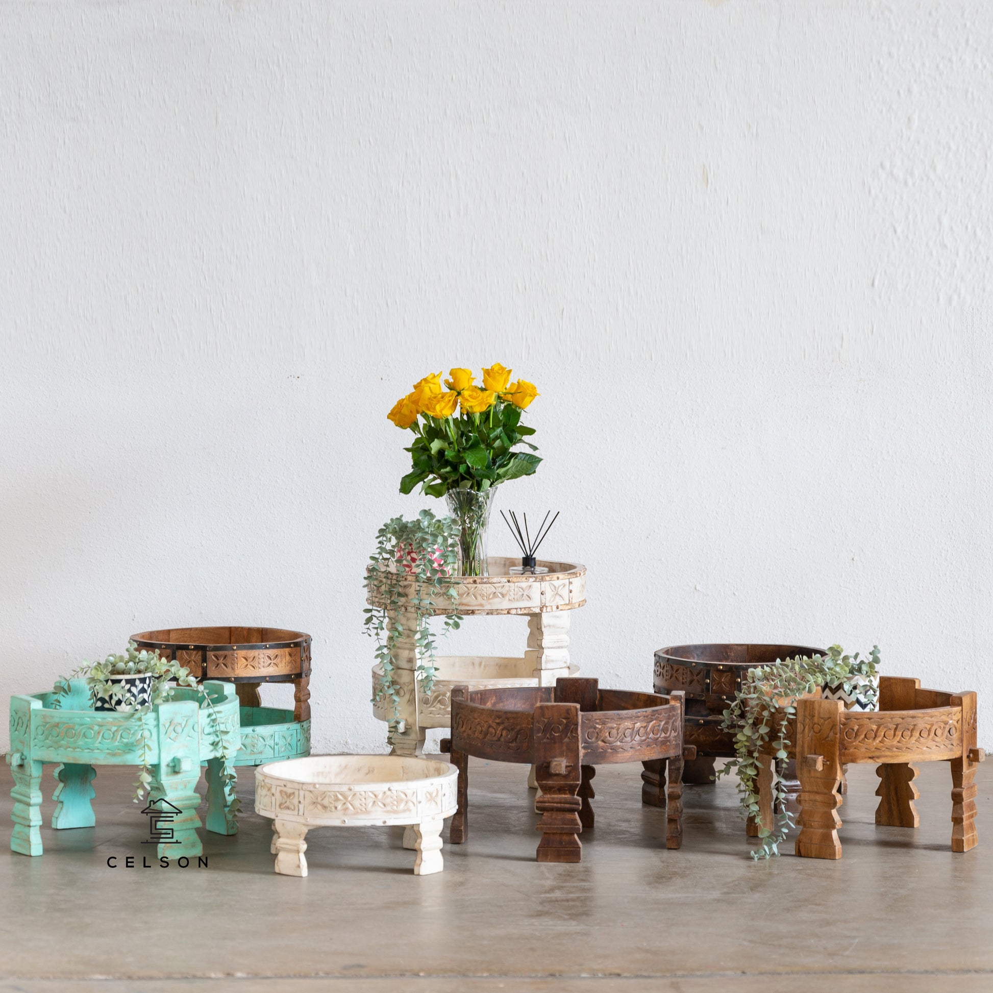 Jupiter Carved Chakki Table