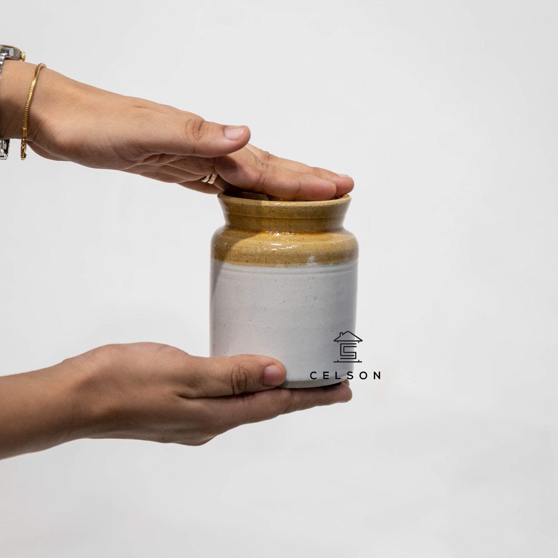 Sandy Ceramic Pickle Jar