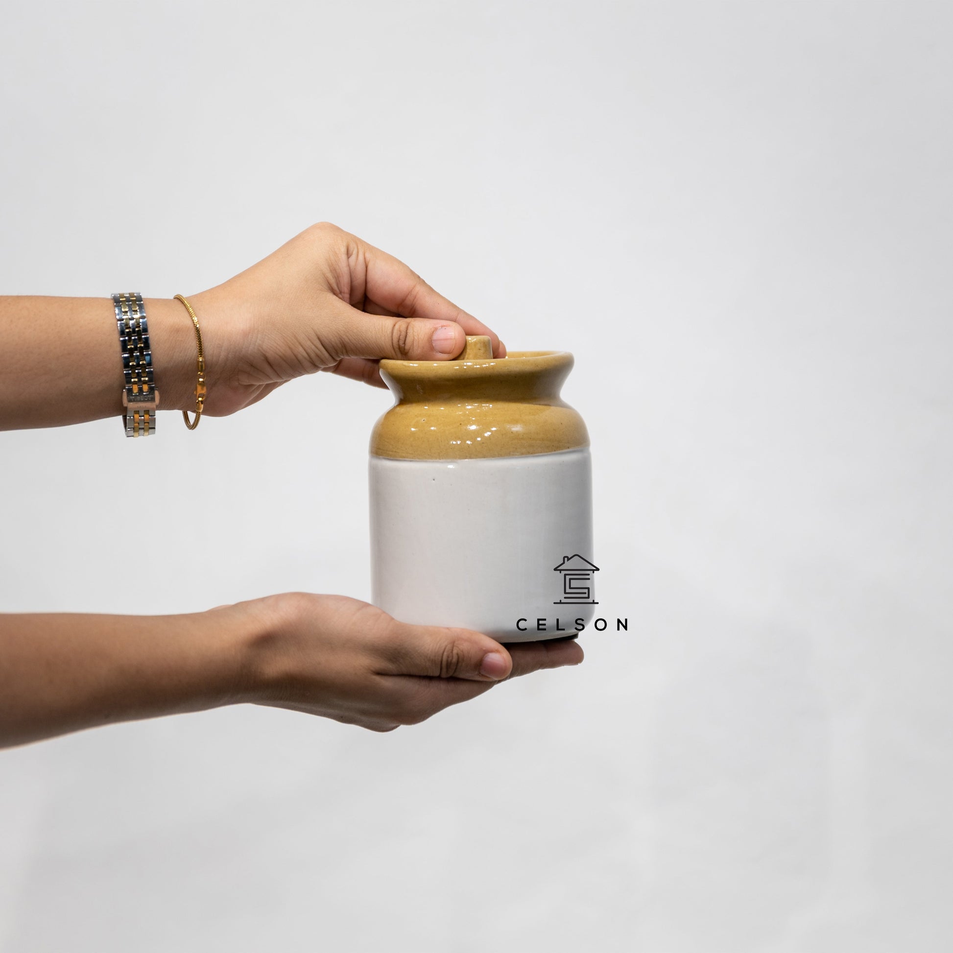 Sandy Ceramic Pickle Jar