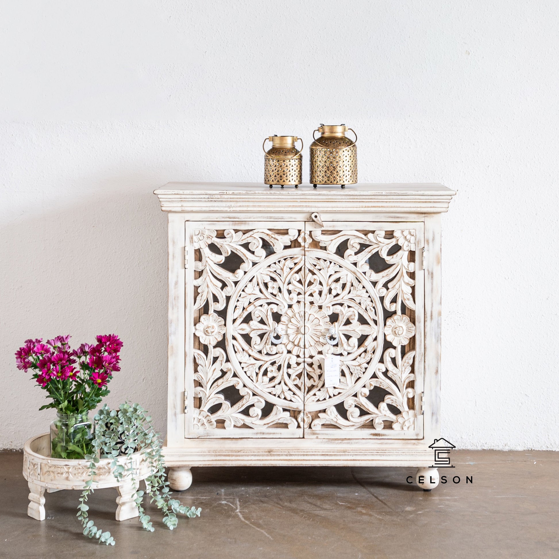 Mecca Carved Wooden Cabinet