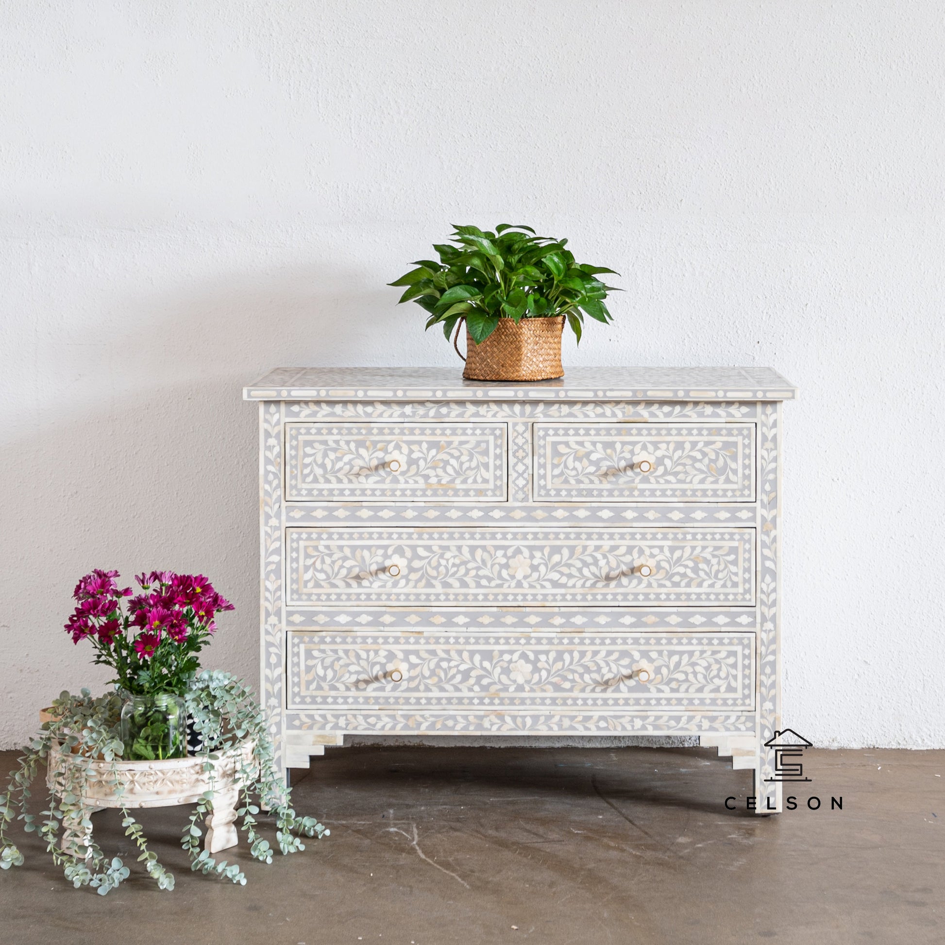 Jesse Bone Inlay Chest of Drawer