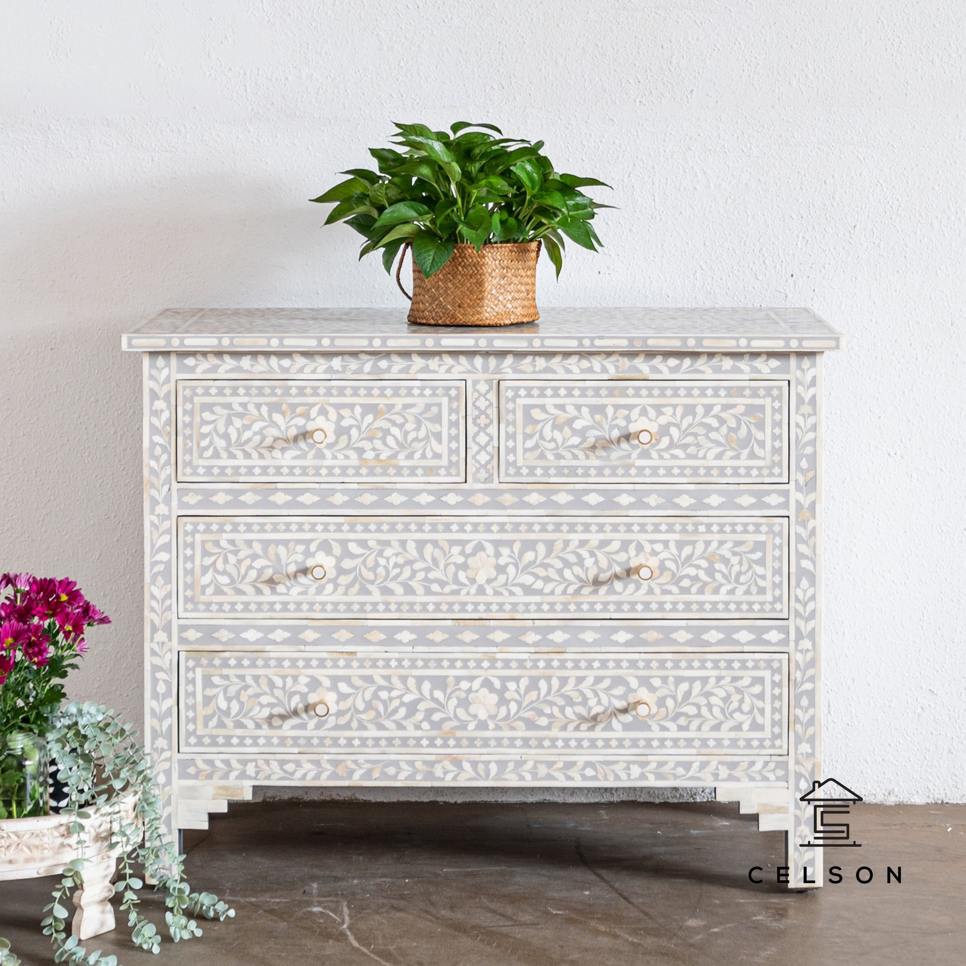 Jesse Bone Inlay Chest of Drawer
