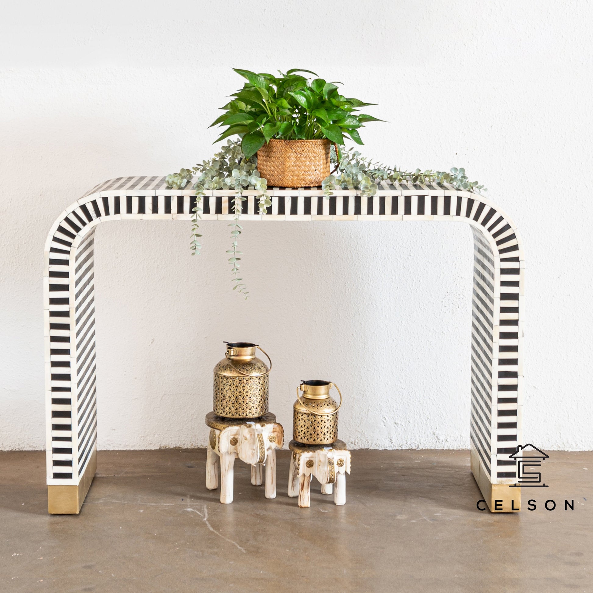 Mehar Bone Inlay Console Table