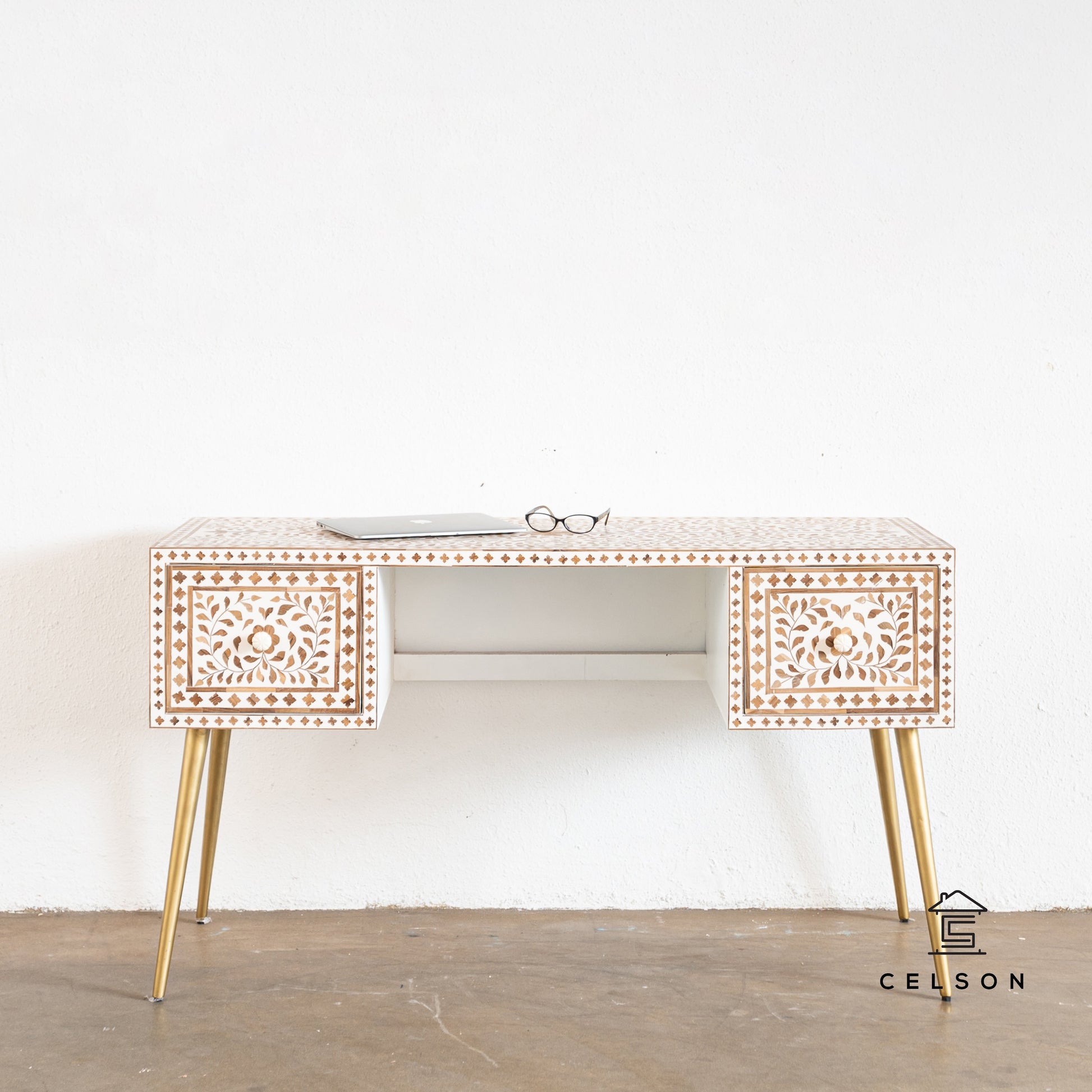 Sarah Hand Carved Wooden Study Table