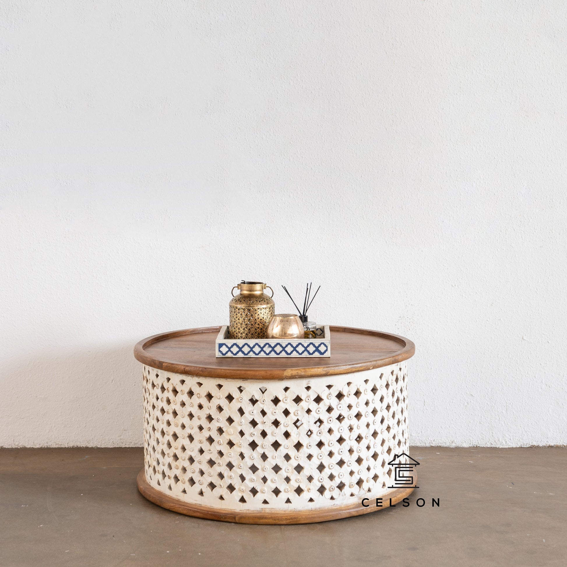 Claire Carved Coffee Table