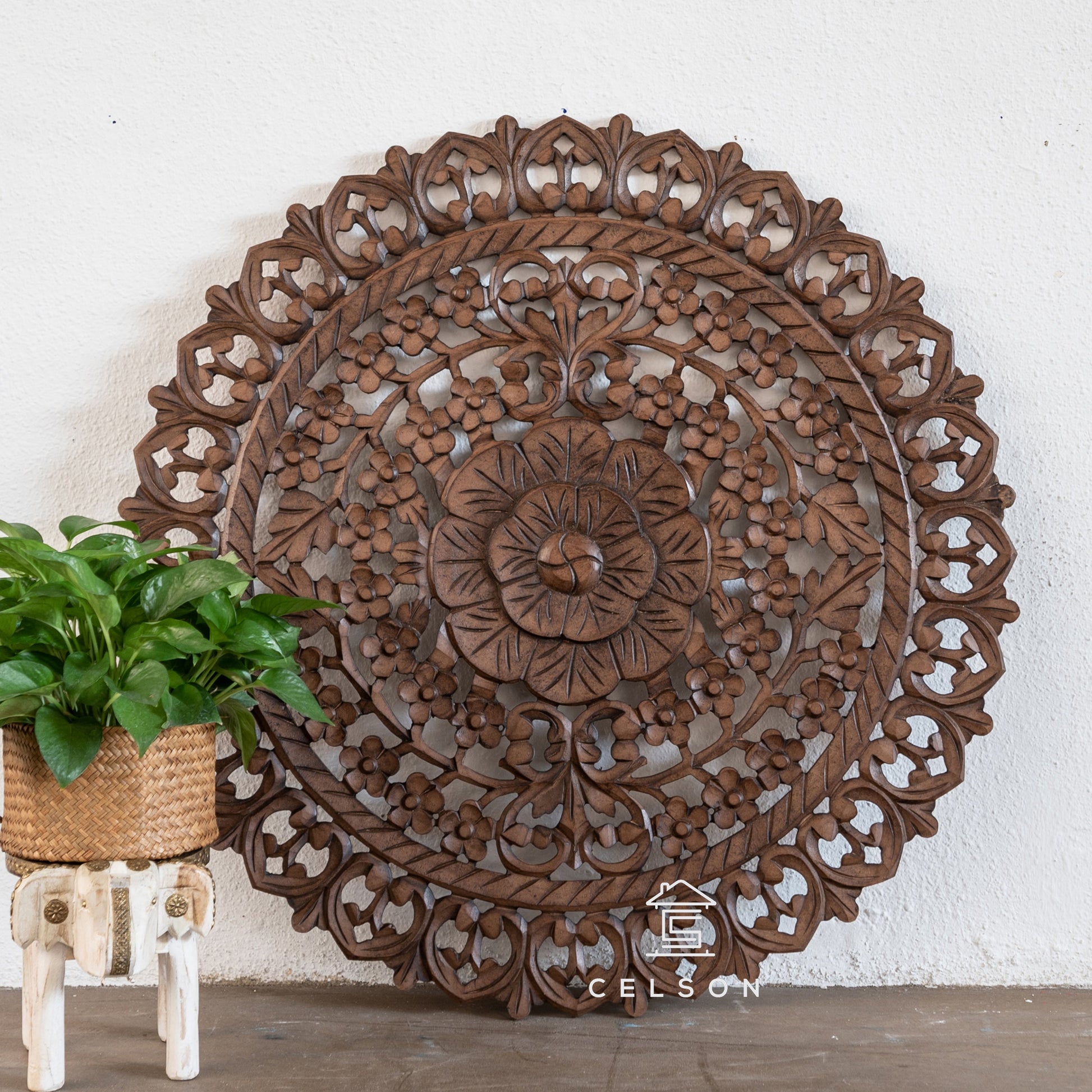 Niama Carved Wall Panel 90cm